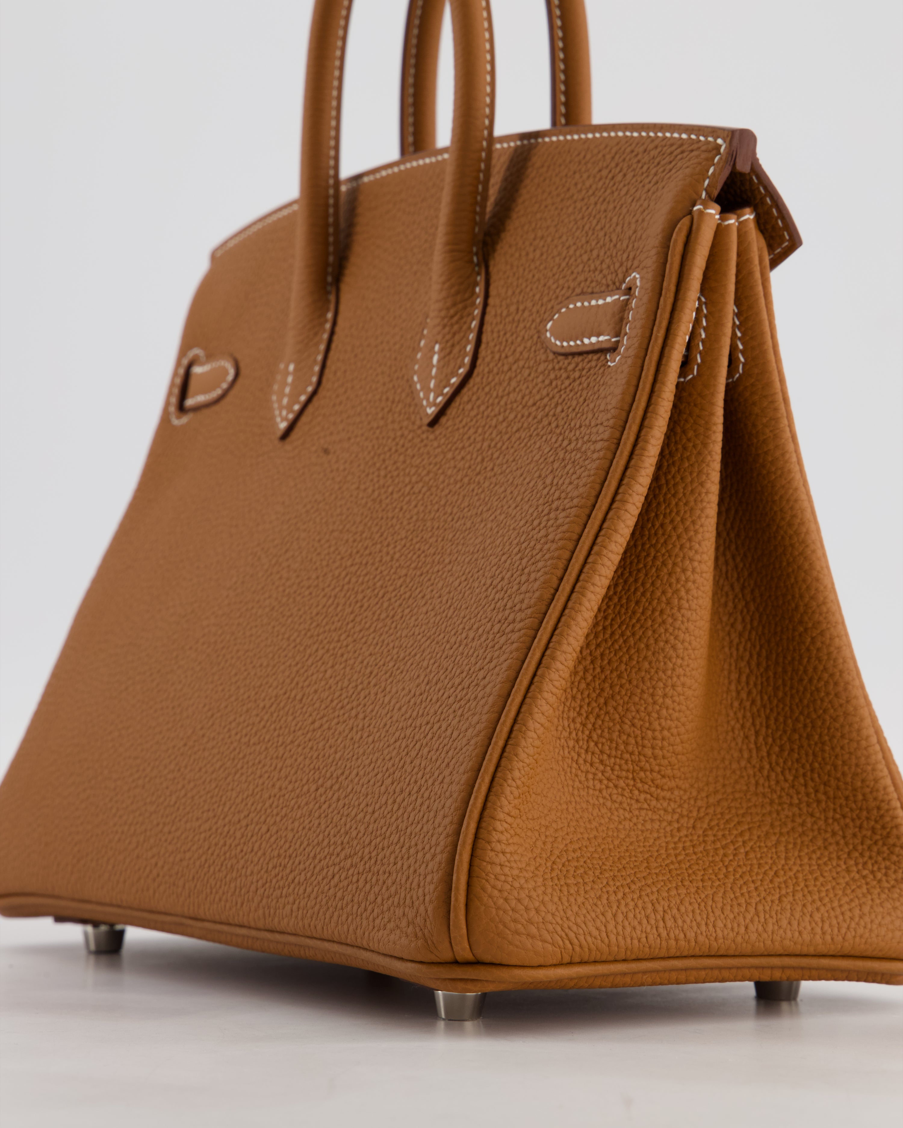Hermès Birkin 25 Retourne Gold Togo Leather with Palladium Hardware