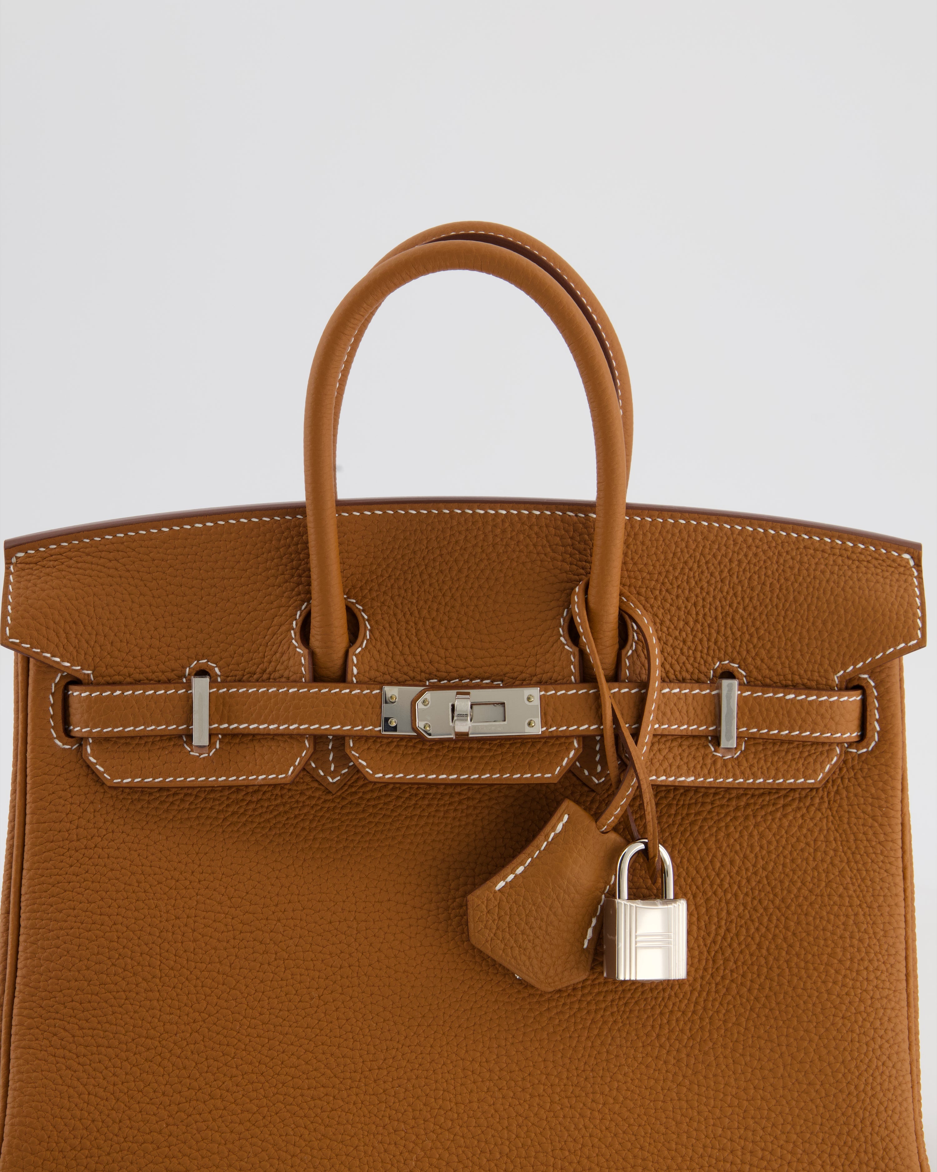 Hermès Birkin 25 Retourne Gold Togo Leather with Palladium Hardware