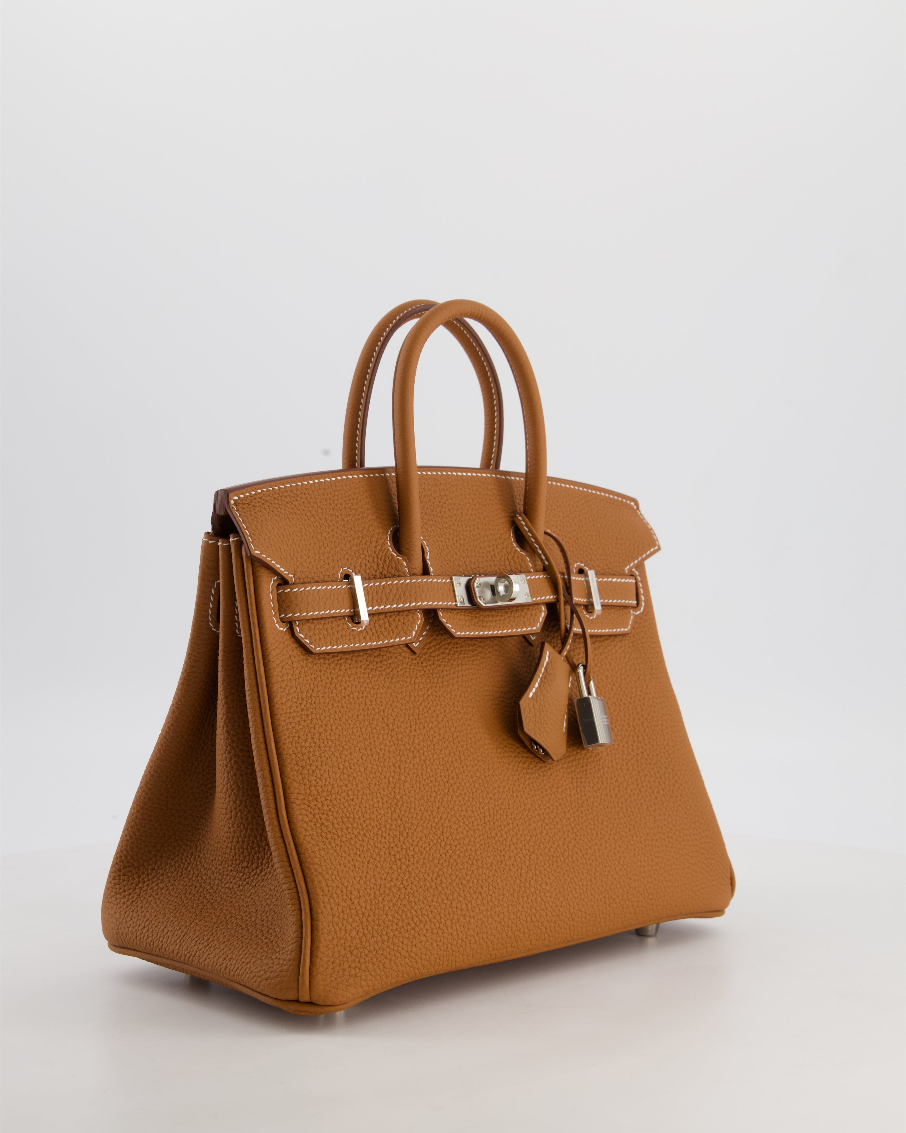 Hermès Birkin 25 Retourne Gold Togo Leather with Palladium Hardware