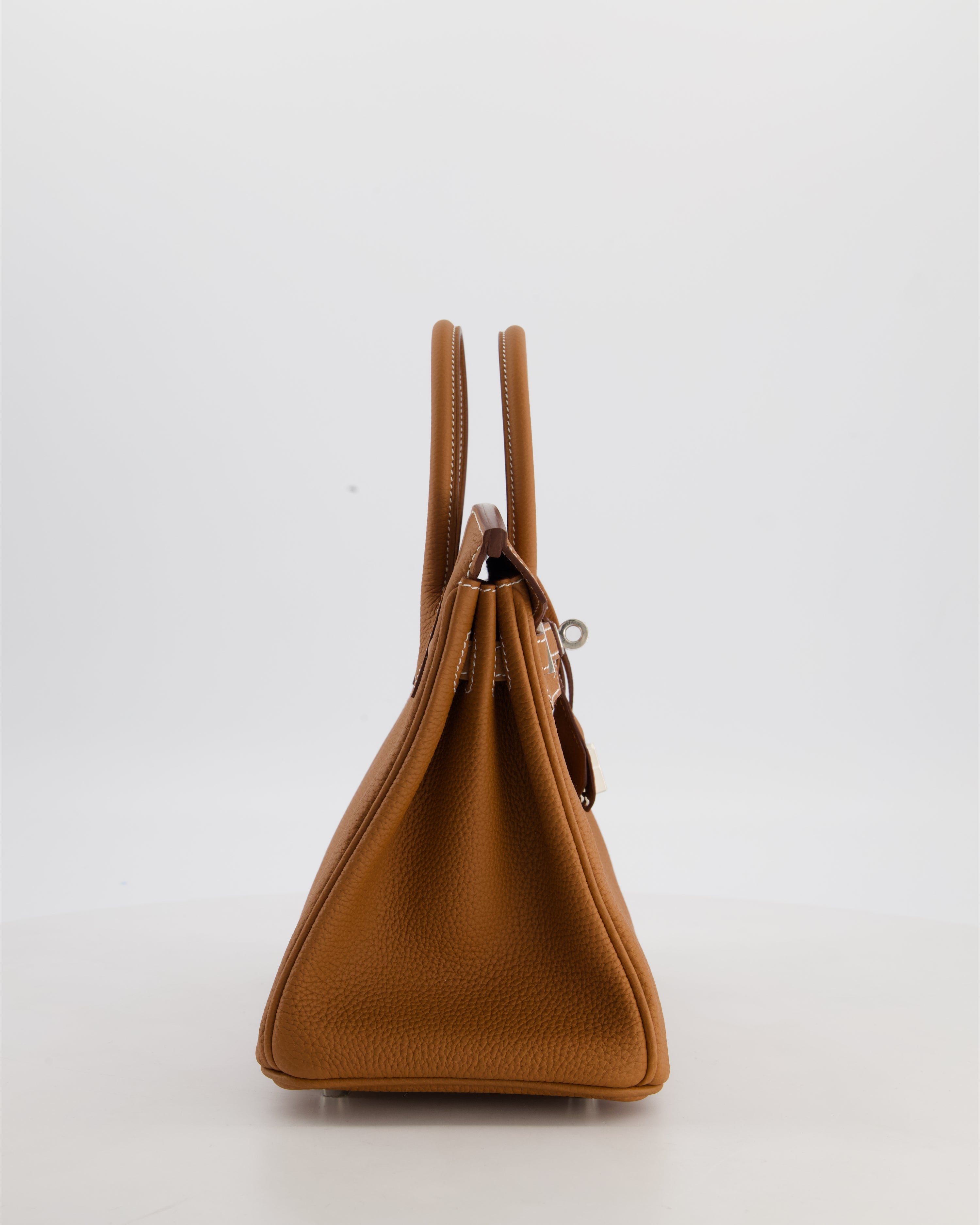 Hermès Birkin 25 Retourne Gold Togo Leather with Palladium Hardware