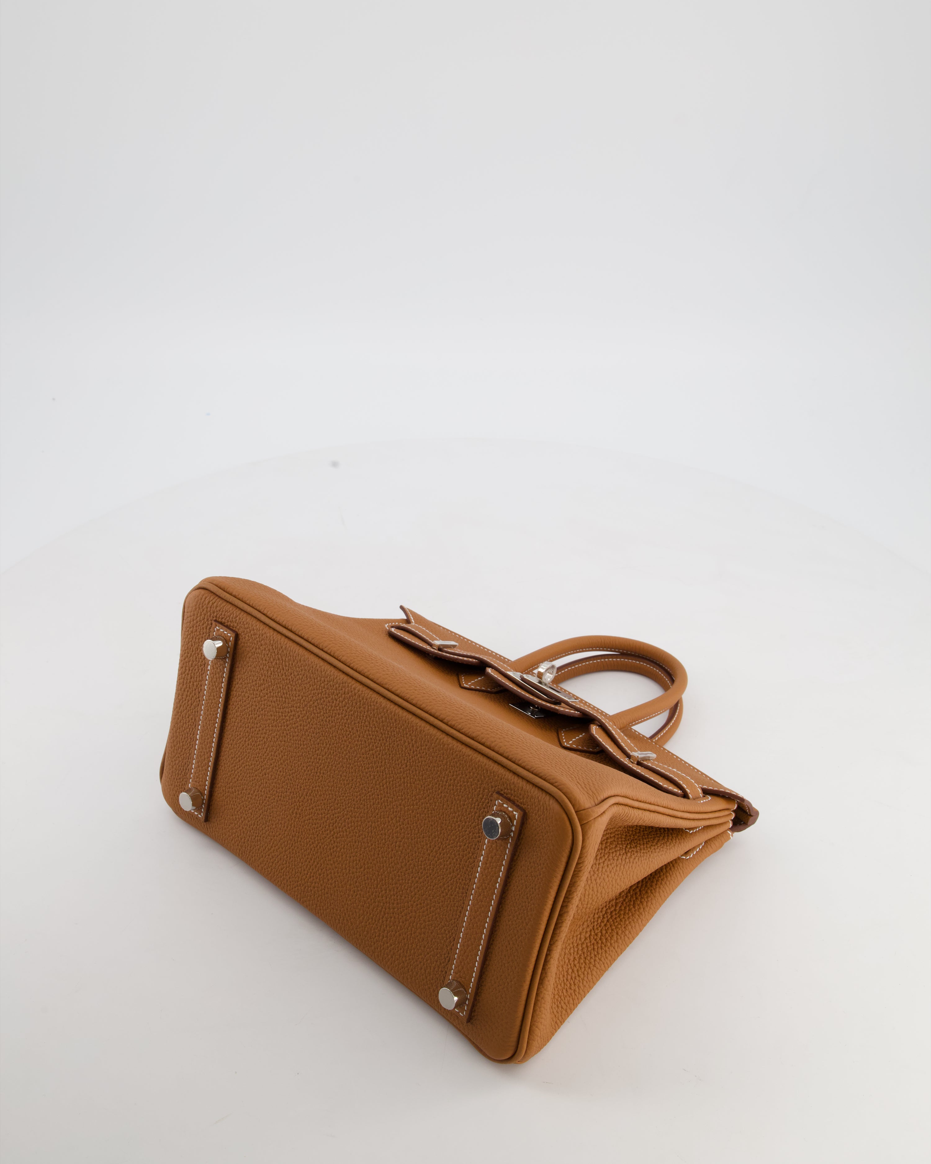 Hermès Birkin 25 Retourne Gold Togo Leather with Palladium Hardware