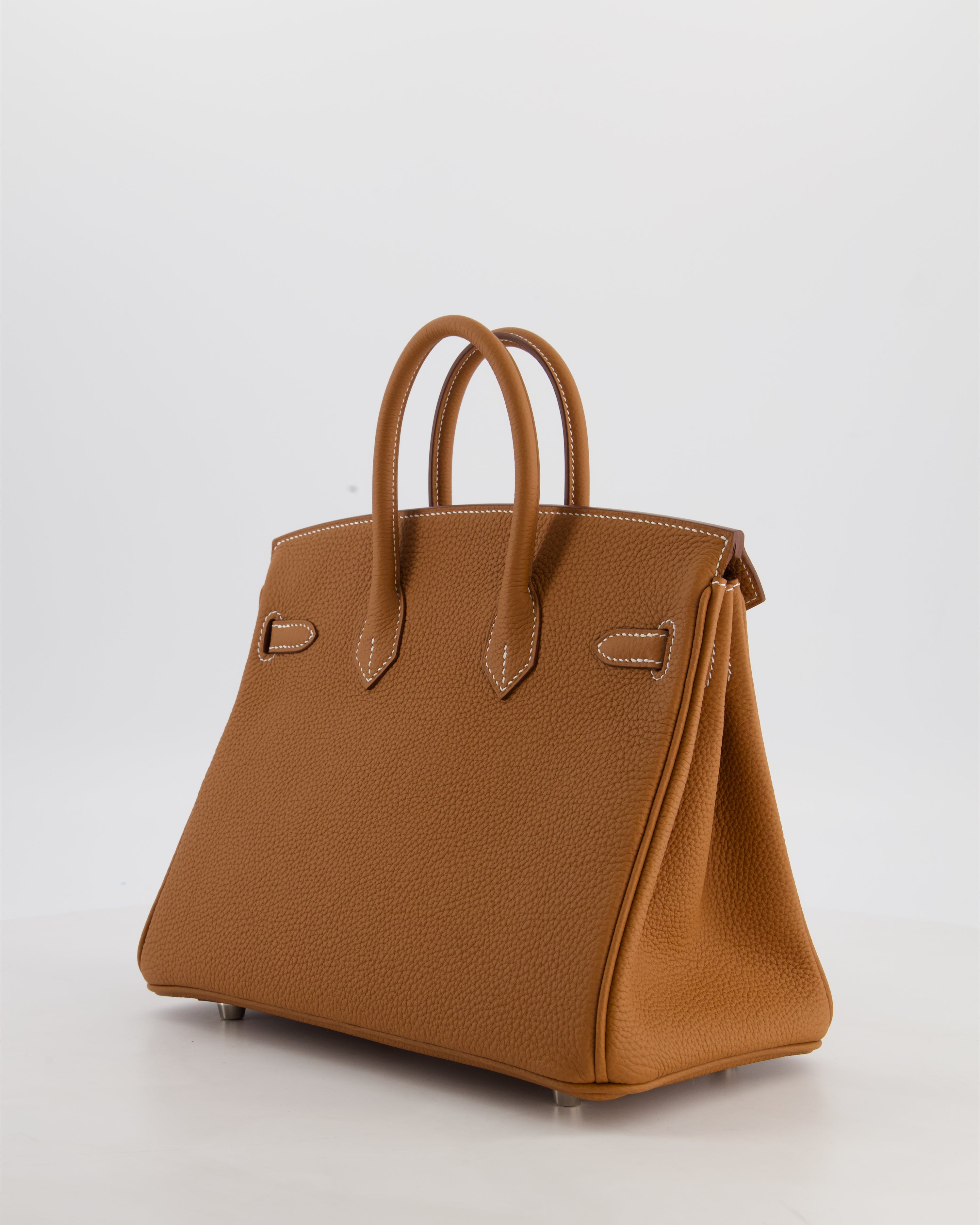 Hermès Birkin 25 Retourne Gold Togo Leather with Palladium Hardware