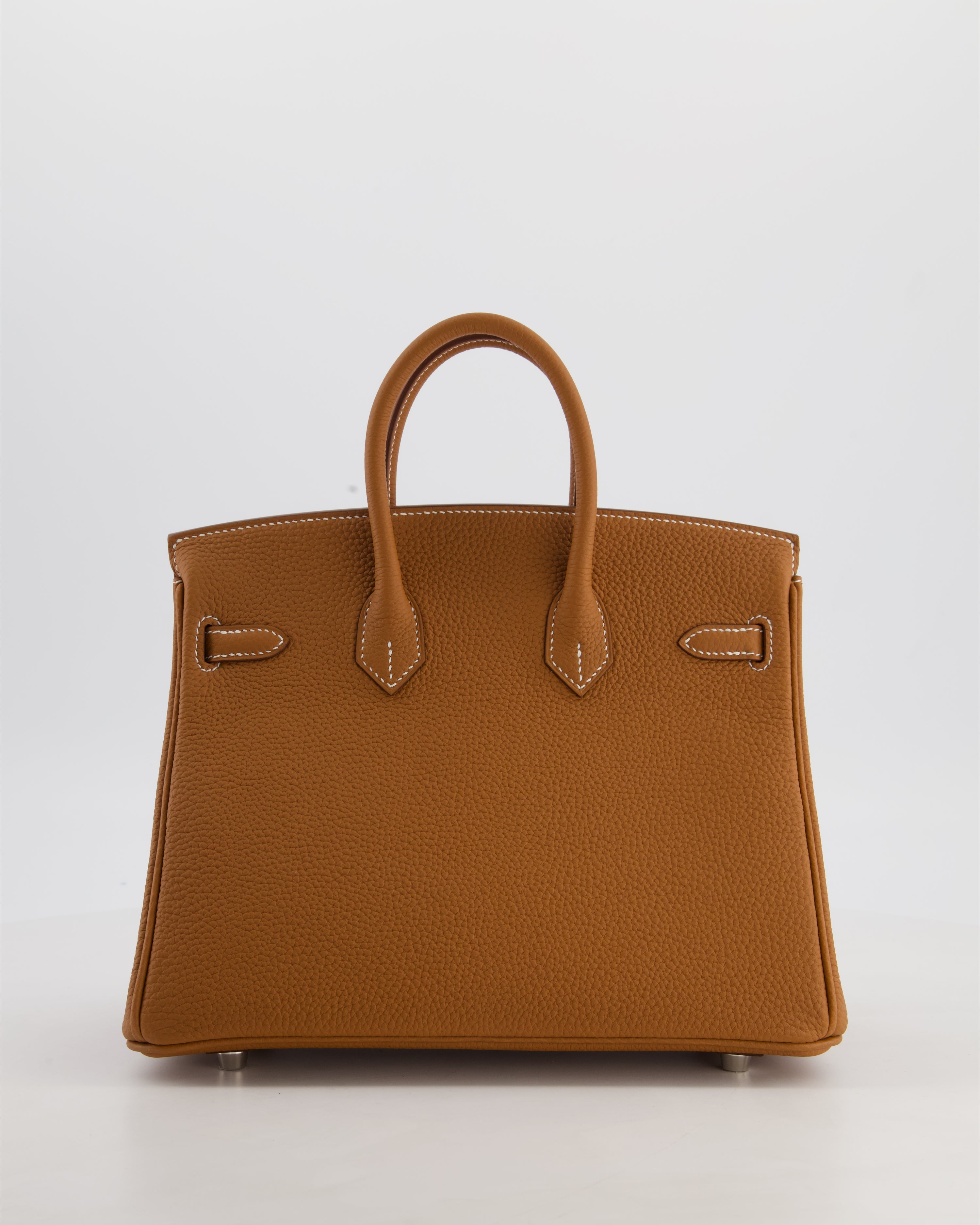 Hermès Birkin 25 Retourne Gold Togo Leather with Palladium Hardware