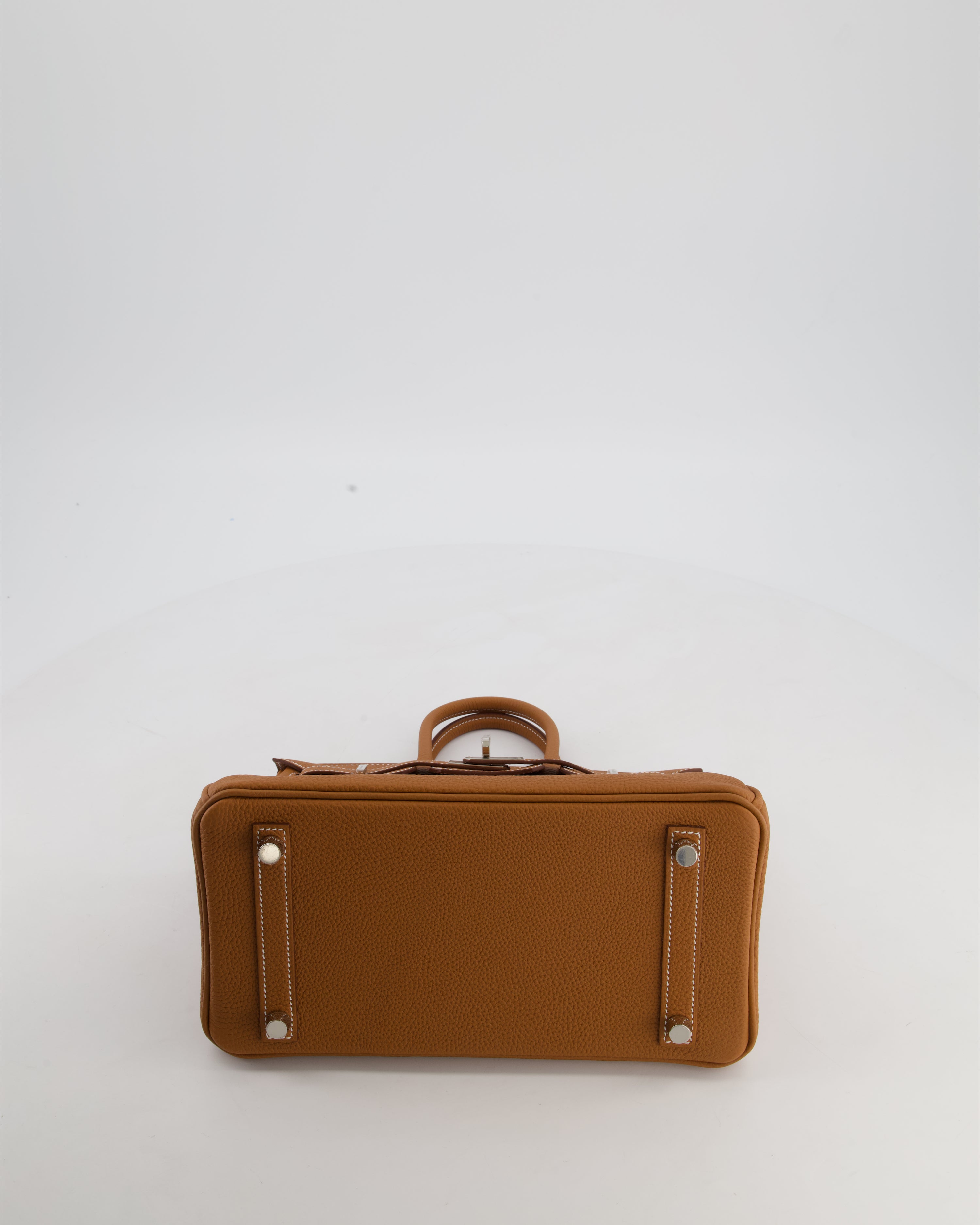 Hermès Birkin 25 Retourne Gold Togo Leather with Palladium Hardware