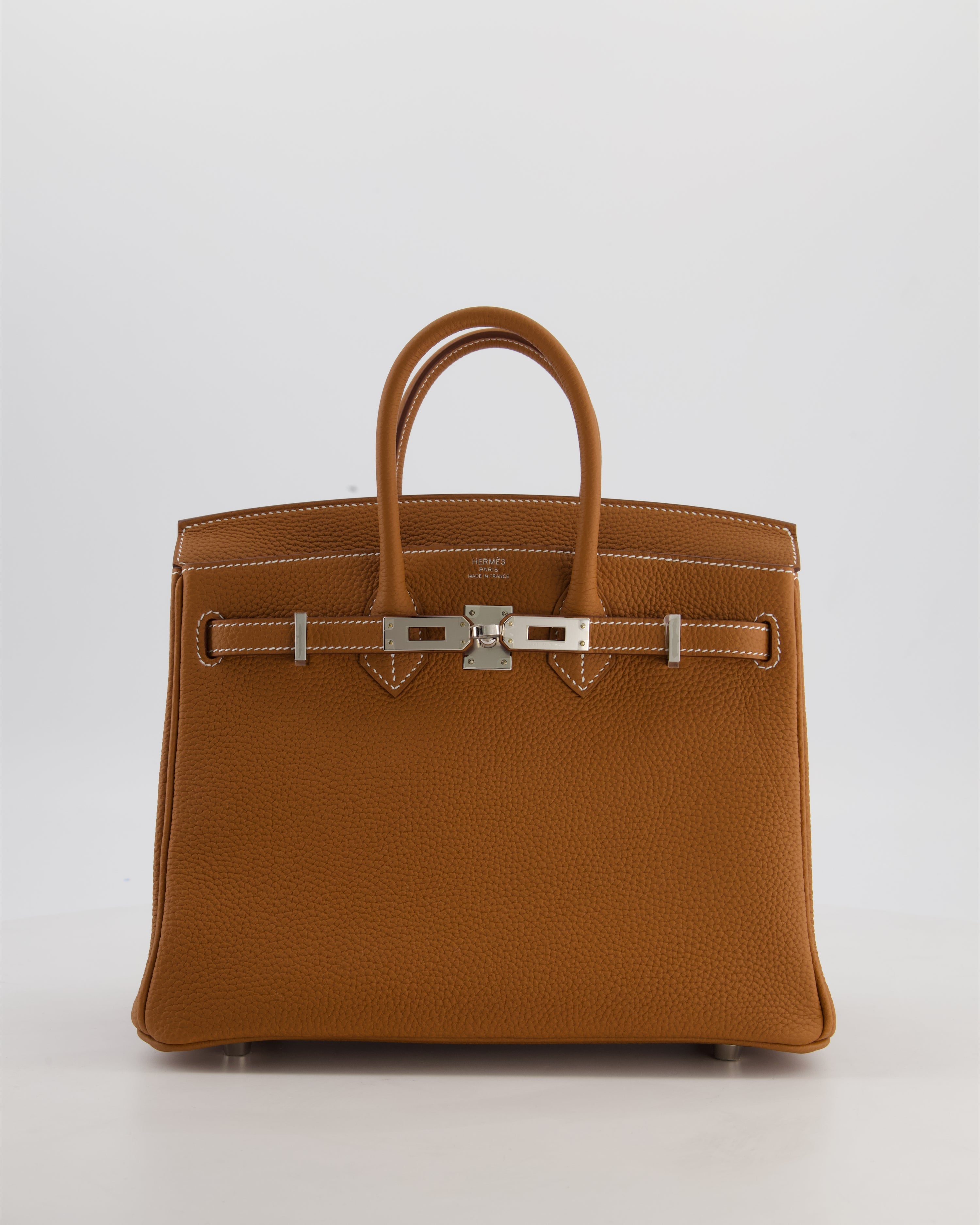 Hermès Birkin 25 Retourne Gold Togo Leather with Palladium Hardware