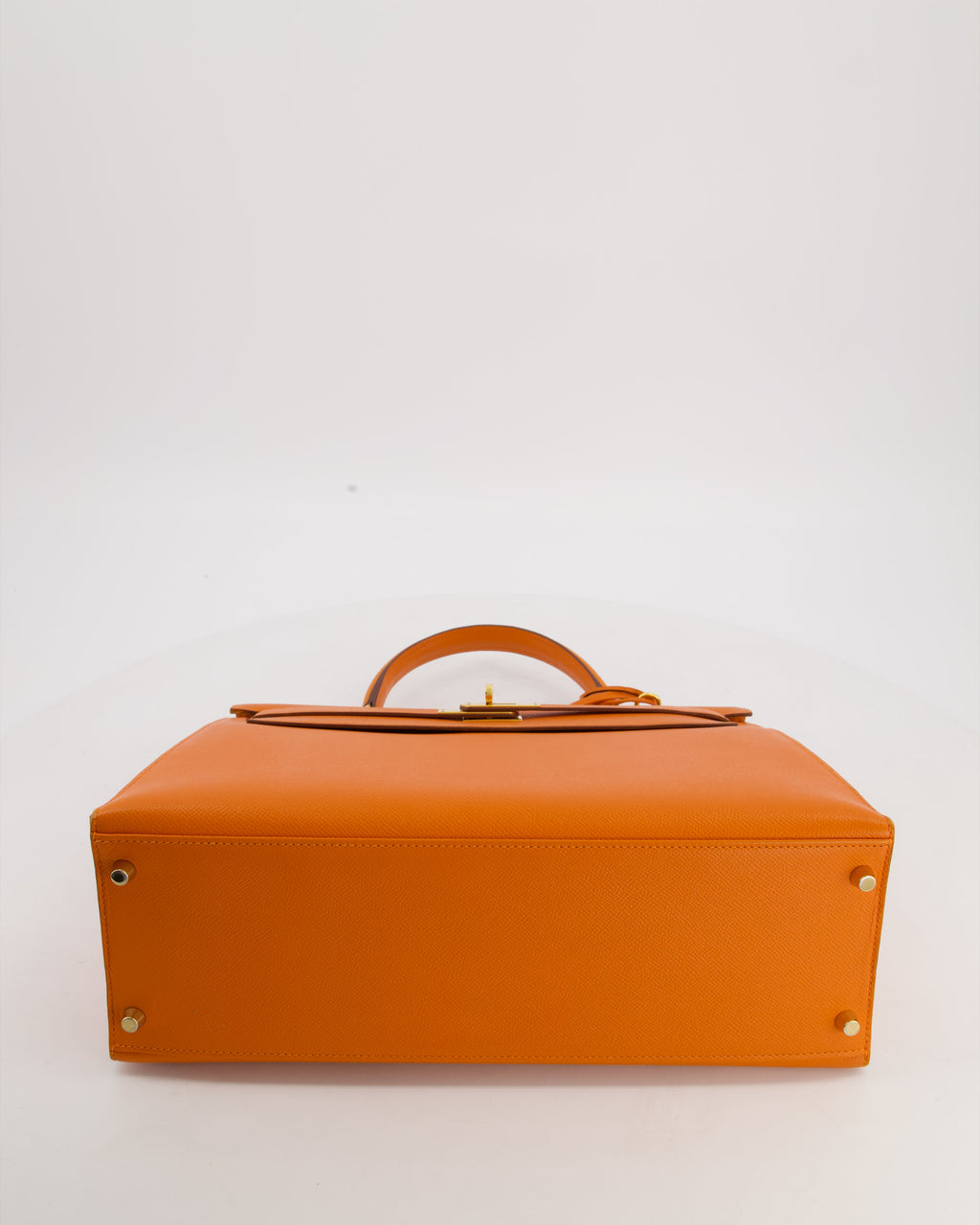 Hermès Kelly 35 Sellier Bag in Orange Epsom Leather With Gold Hardware