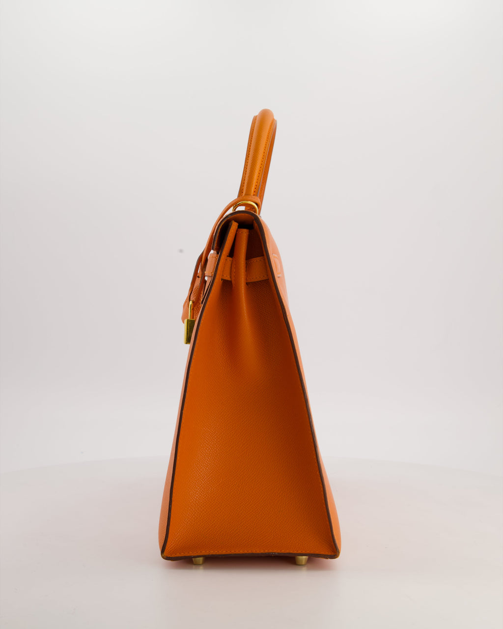 Hermès Kelly 35 Sellier Bag in Orange Epsom Leather With Gold Hardware