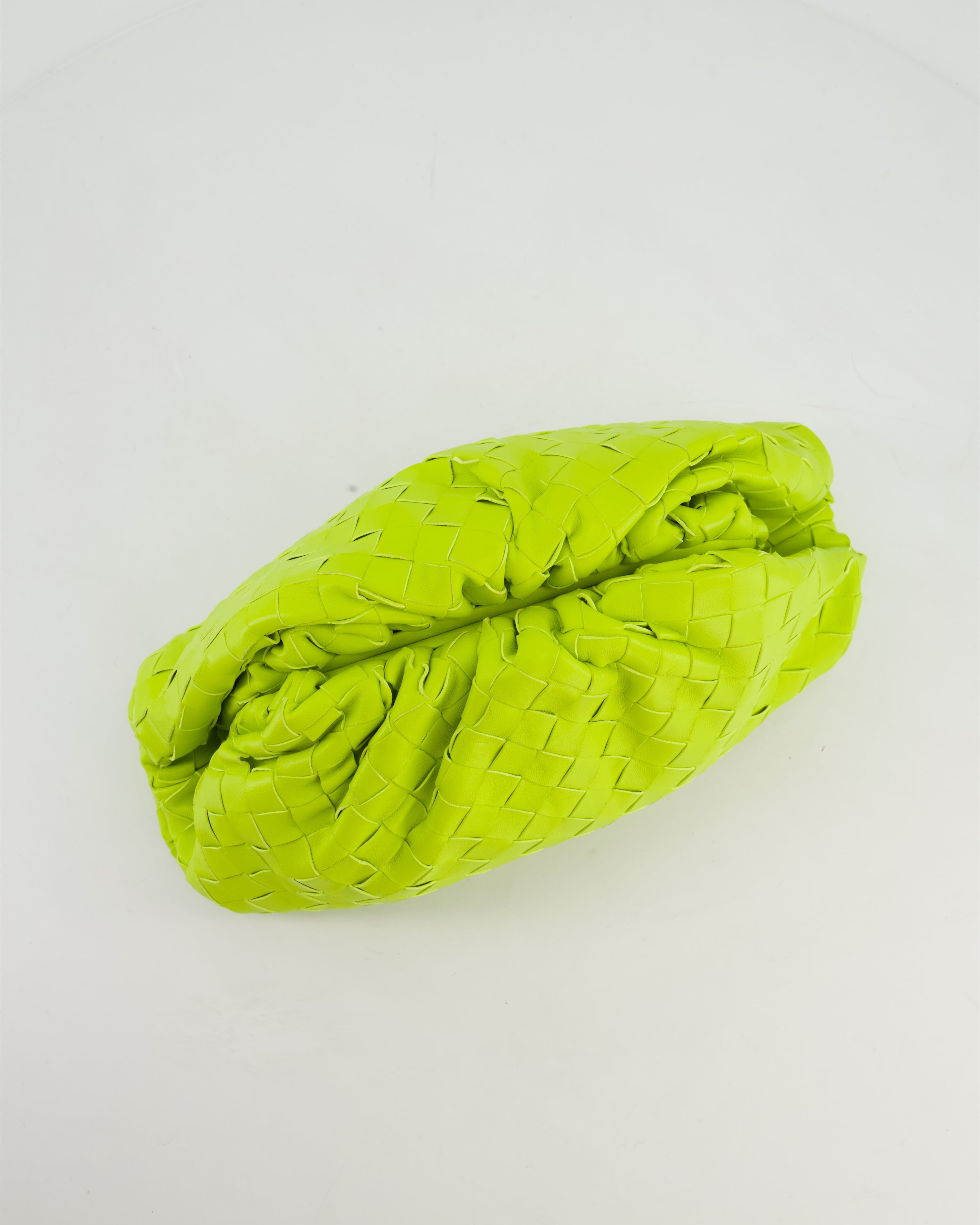 Bottega Veneta Kiwi Intrecciato Leather Clutch Bag RRP £2,900
