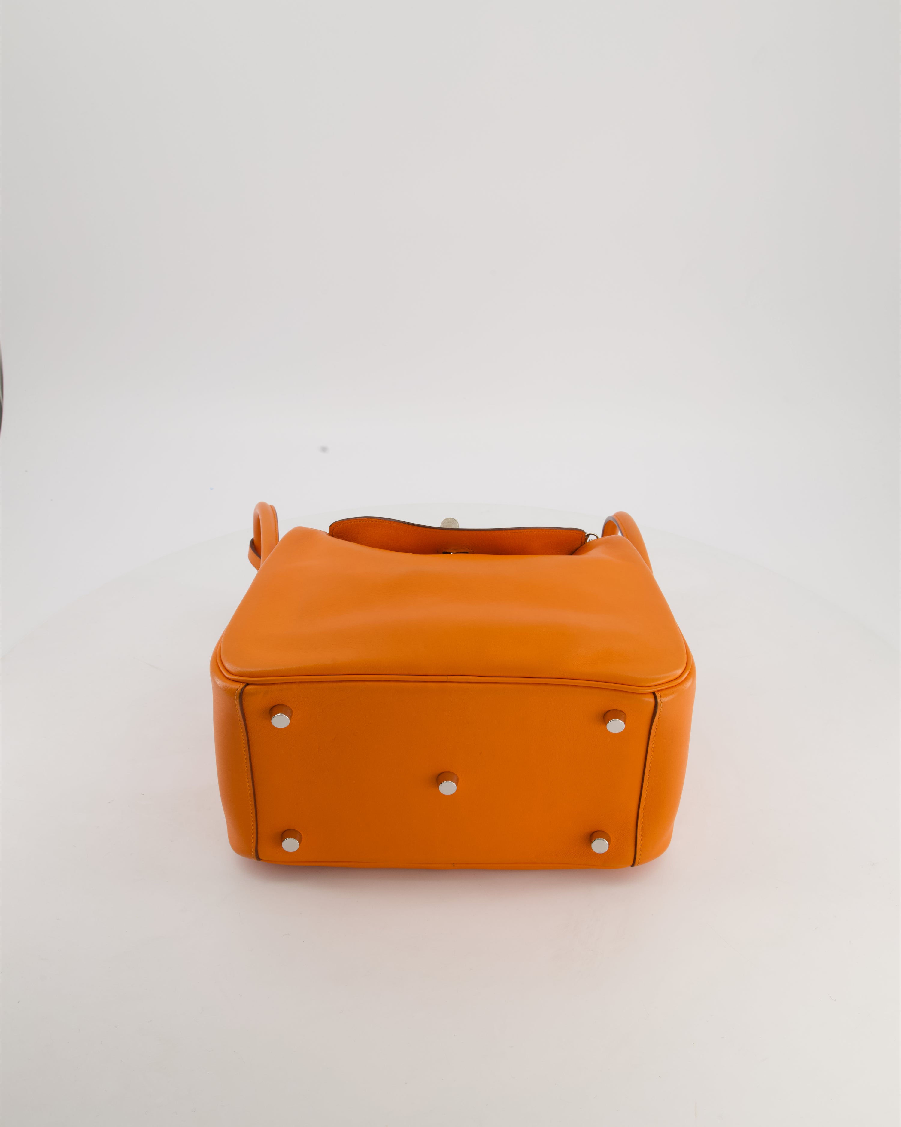 Hermès Lindy 26 Bag in Orange H Swift Leather with Palladium Hardware