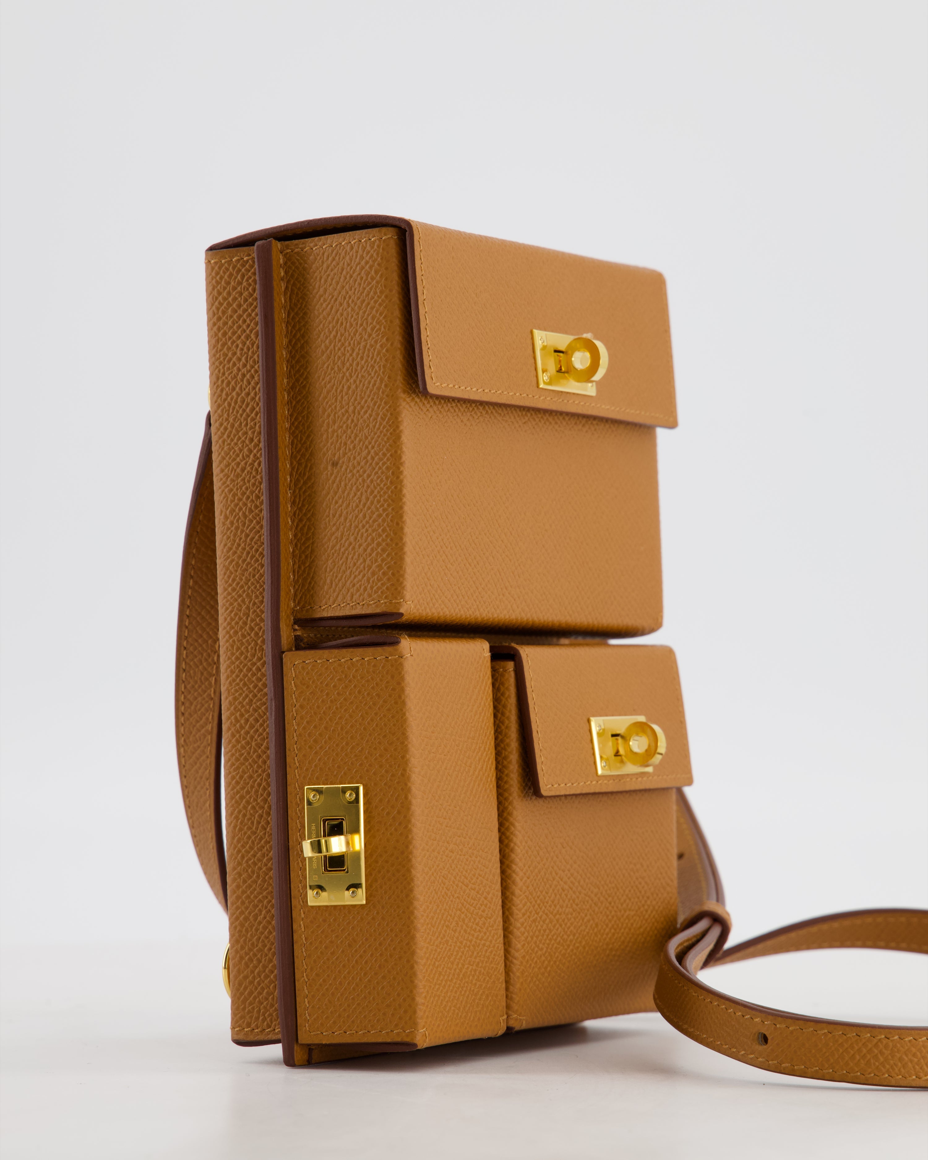 Hermès Kelly Multipocket To Go Pouch in Gold Epsom Leather with Gold Hardware