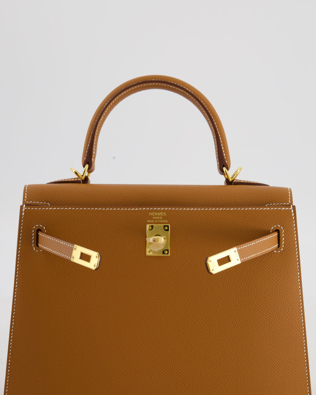 Hermès Kelly 25 Sellier Bag in Gold Epsom Leather with Gold Hardware