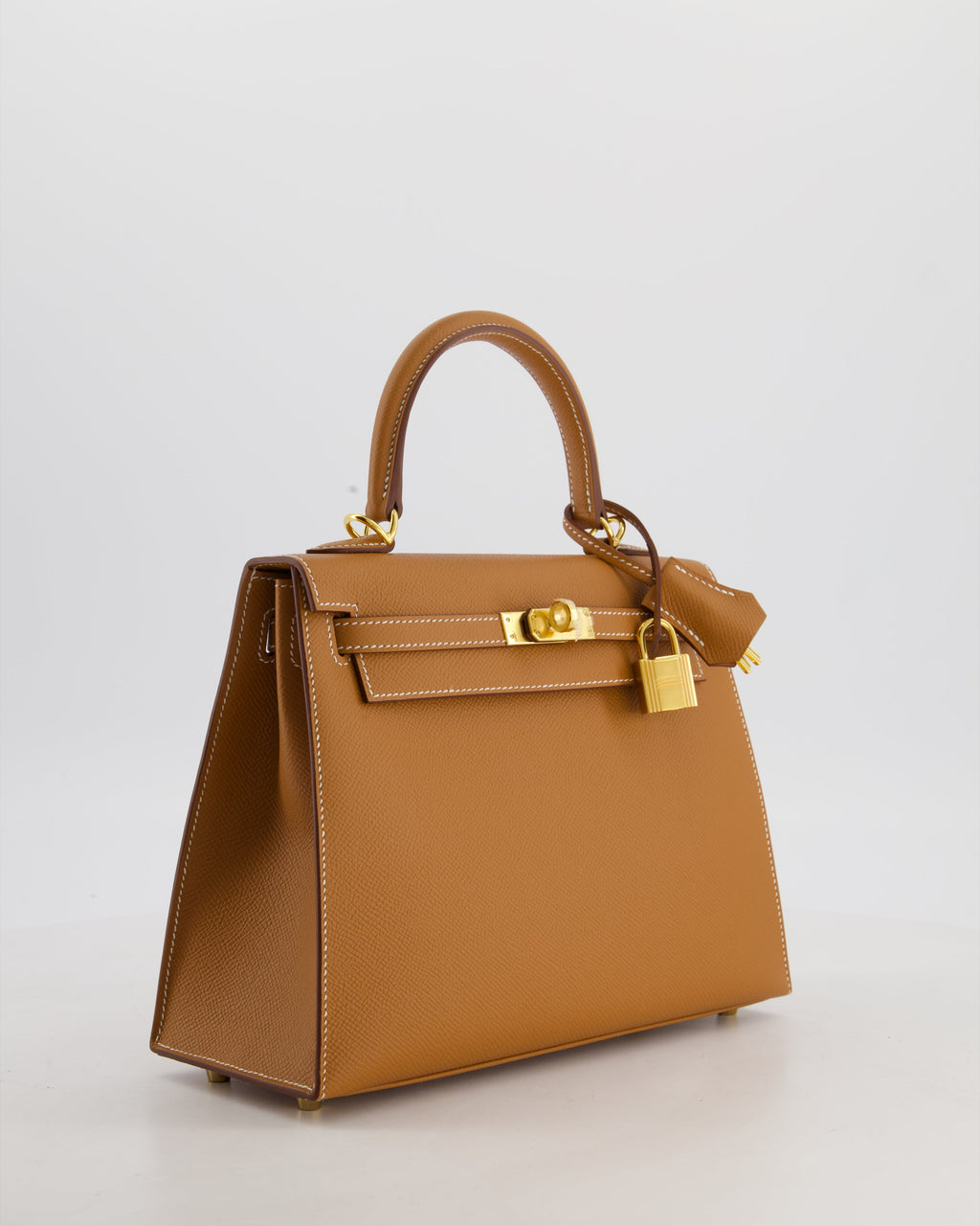 Hermès Kelly 25 Sellier Bag in Gold Epsom Leather with Gold Hardware