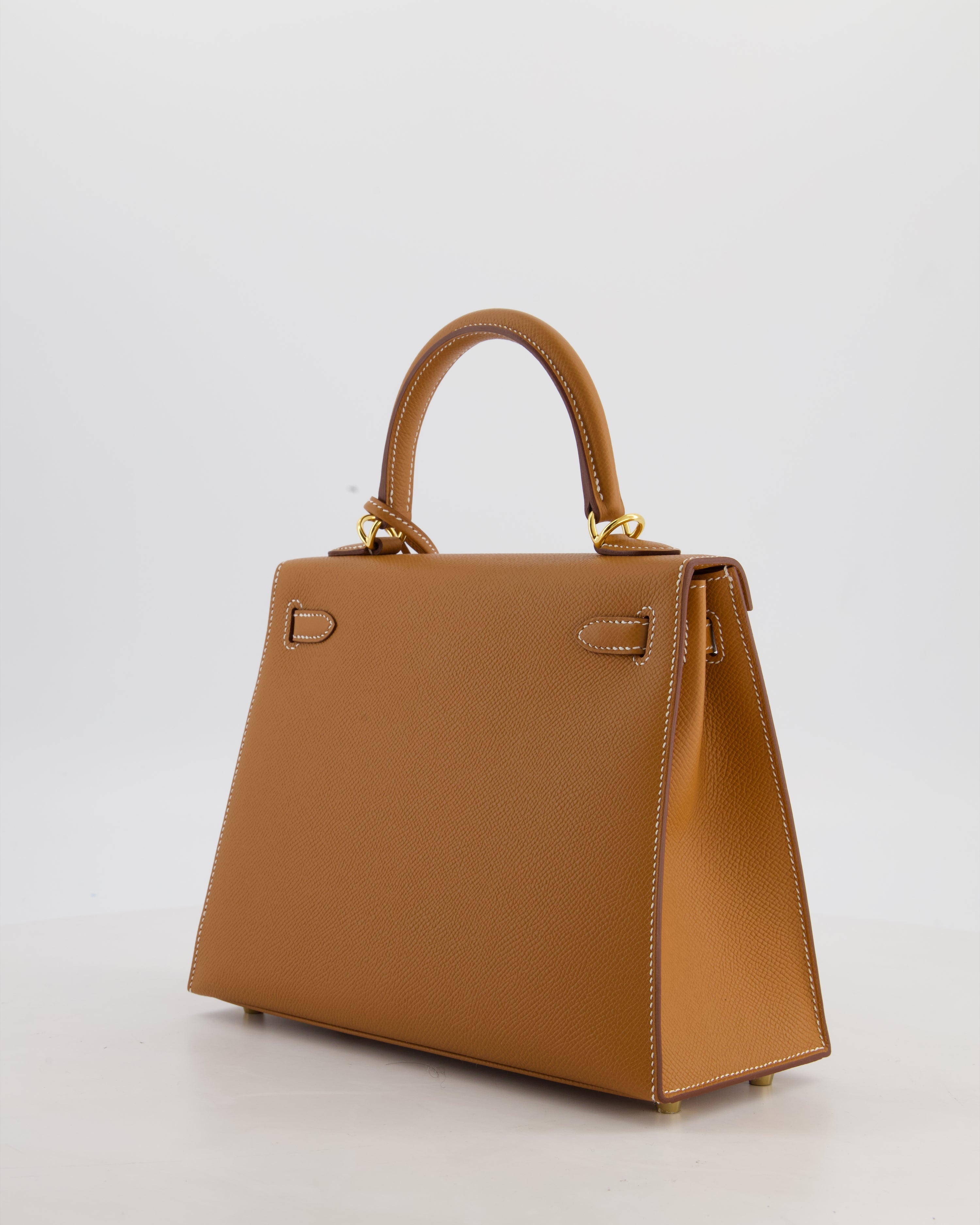 Hermès Kelly 25 Sellier Bag in Gold Epsom Leather with Gold Hardware