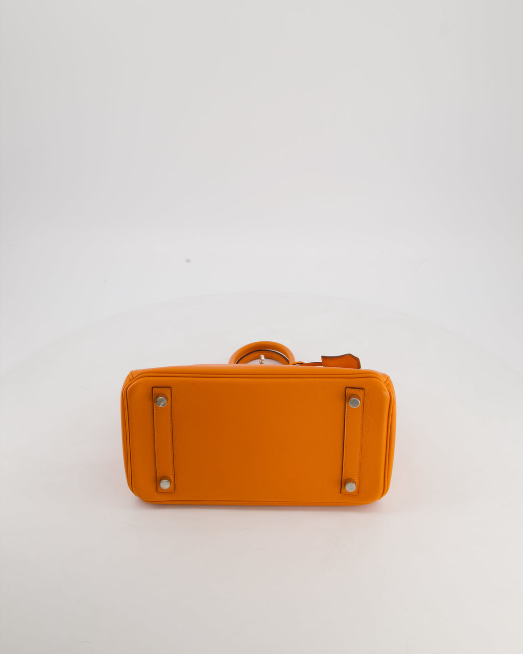 Hermès Birkin 25 Retourne Bag in Orange Swift Leather with Palladium Hardware