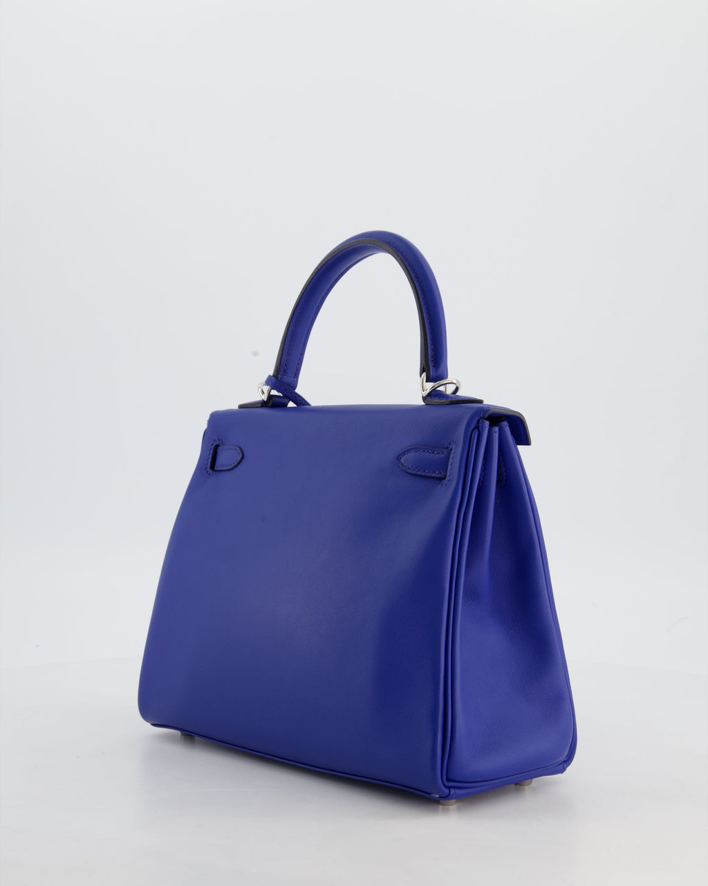 Hermès Kelly 25 Retourne Bag in Bleu France Swift Leather Bleu with Palladium Hardware