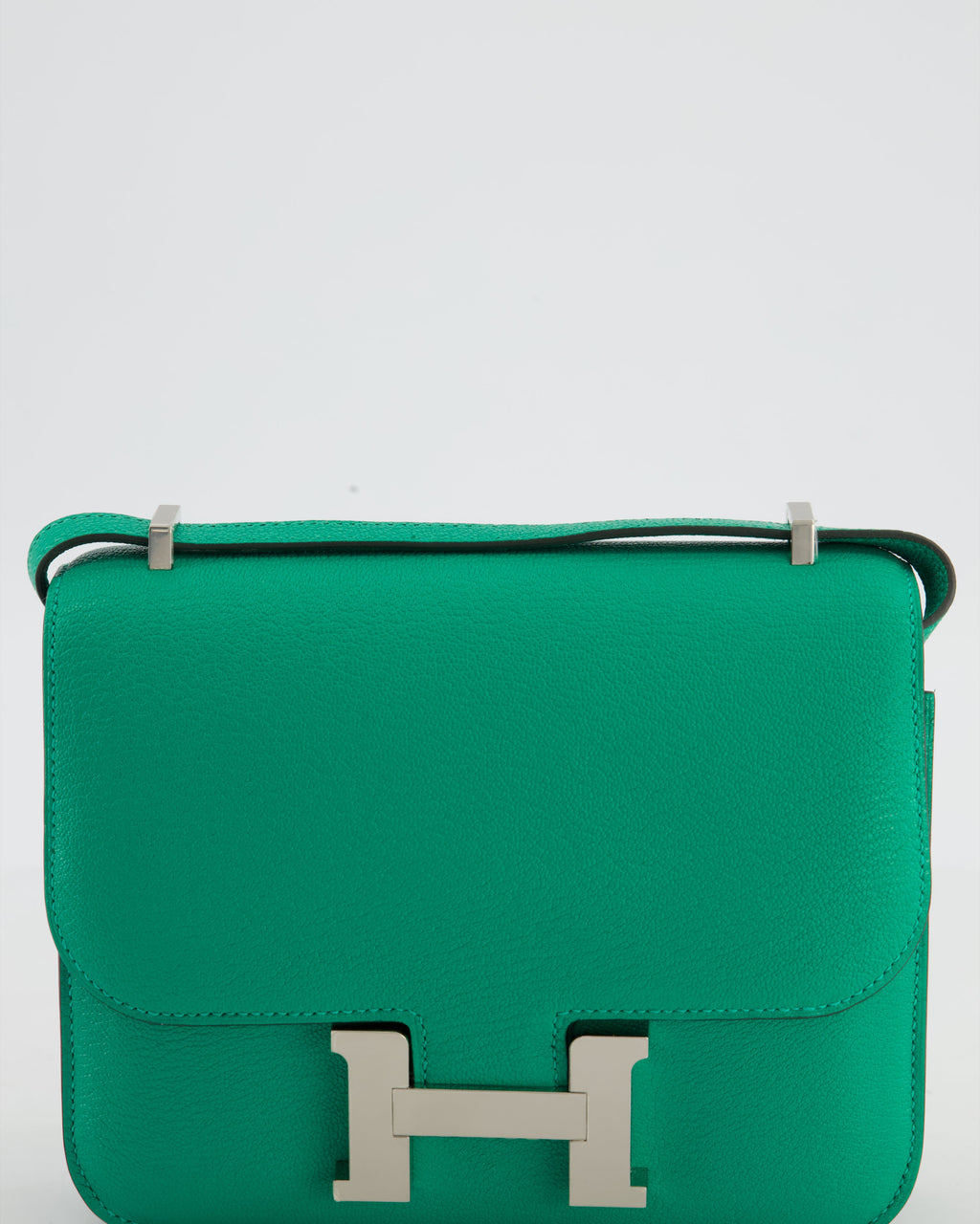 Hermès Mini Constance III Miroir 18 Bag in Menthe Chevre Mysore Leather with Palladium Hardware
