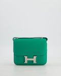 Hermès Mini Constance III Miroir 18 Bag in Menthe Chevre Mysore Leather with Palladium Hardware