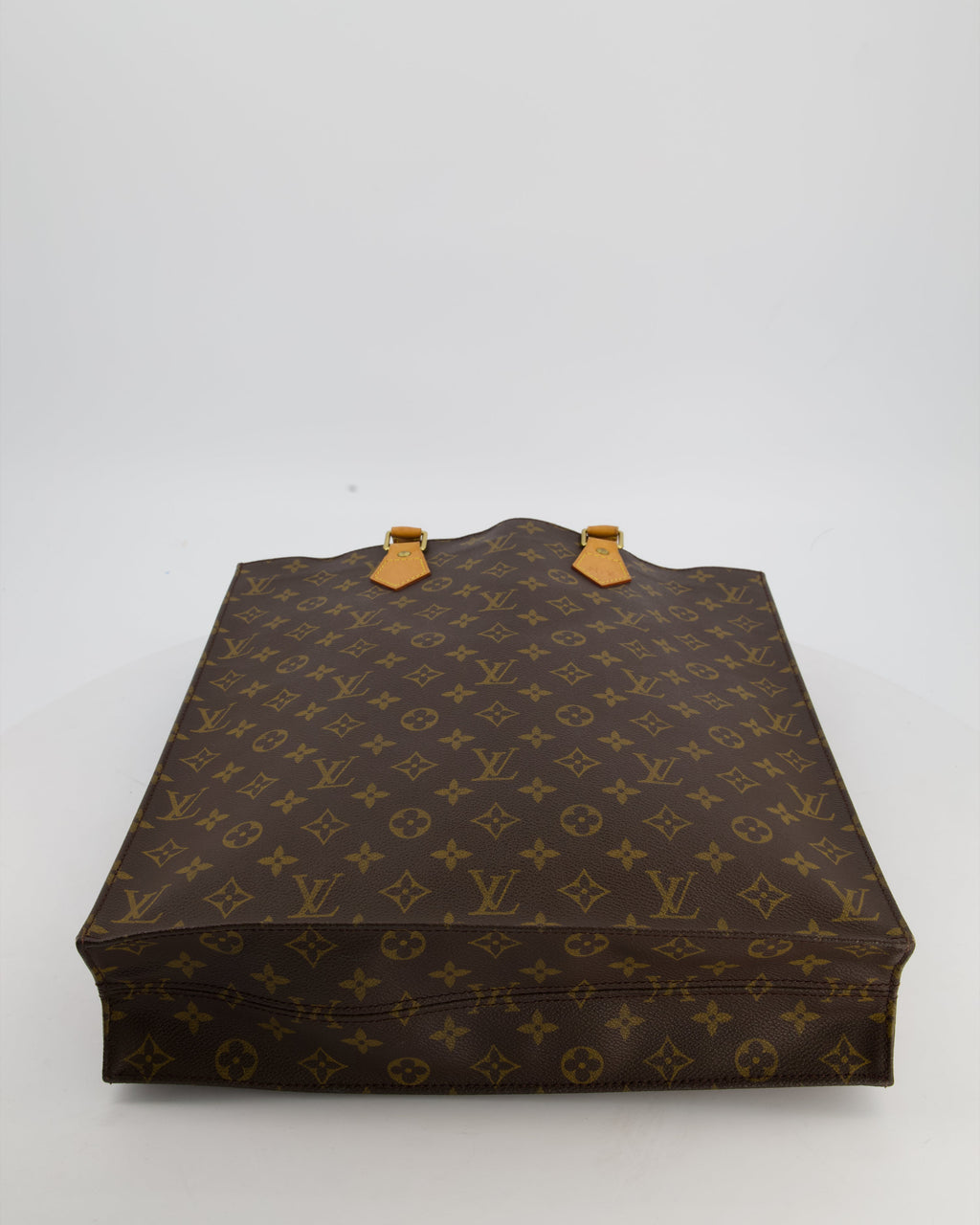 Louis Vuitton Brown Monogram Sac Plat Tote Bag with Gold Hardware