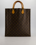Louis Vuitton Brown Monogram Sac Plat Tote Bag with Gold Hardware