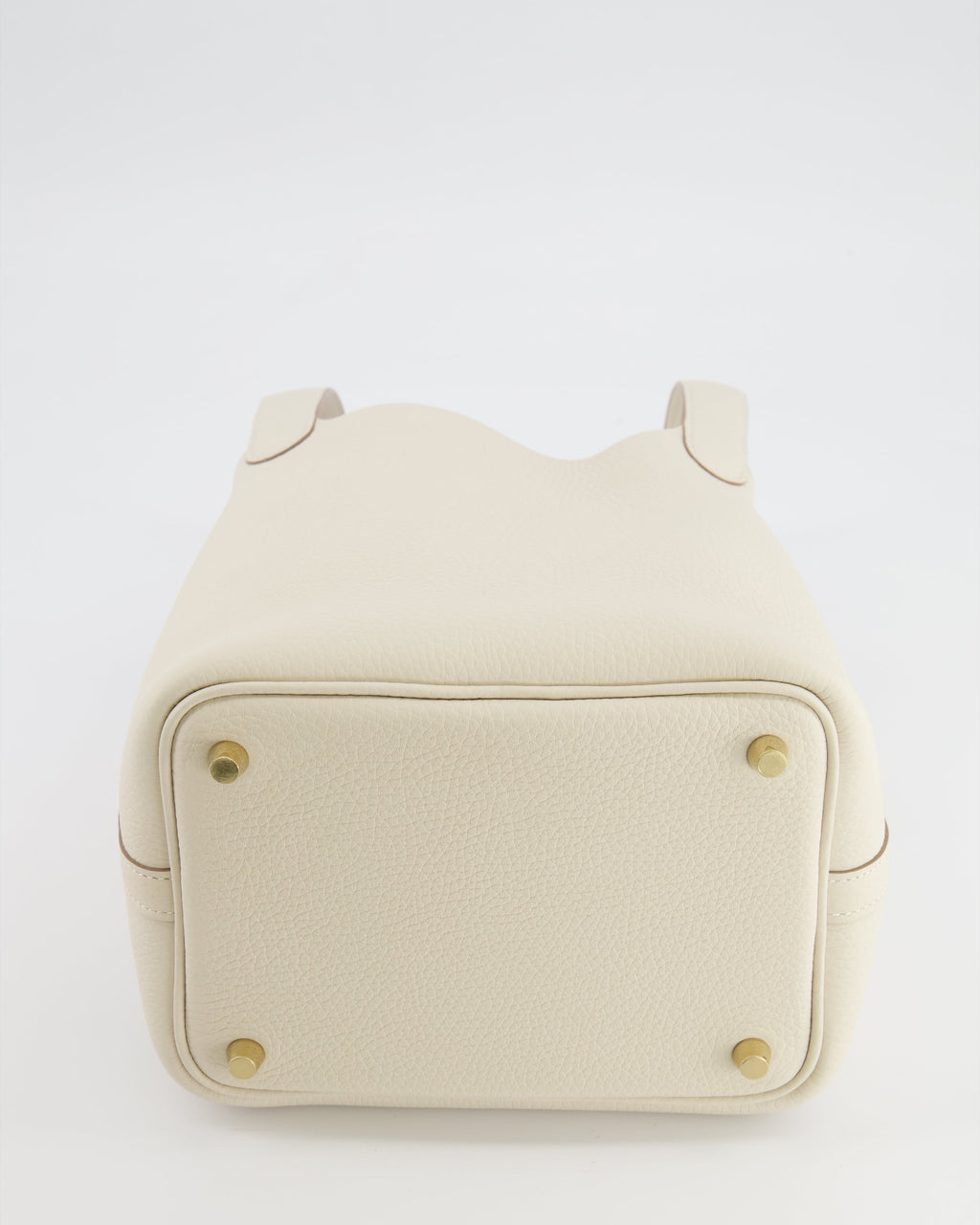 *RARE* Hermès Picotin Lock 18 Bag in Craie Clemence Leather with Gold Hardware