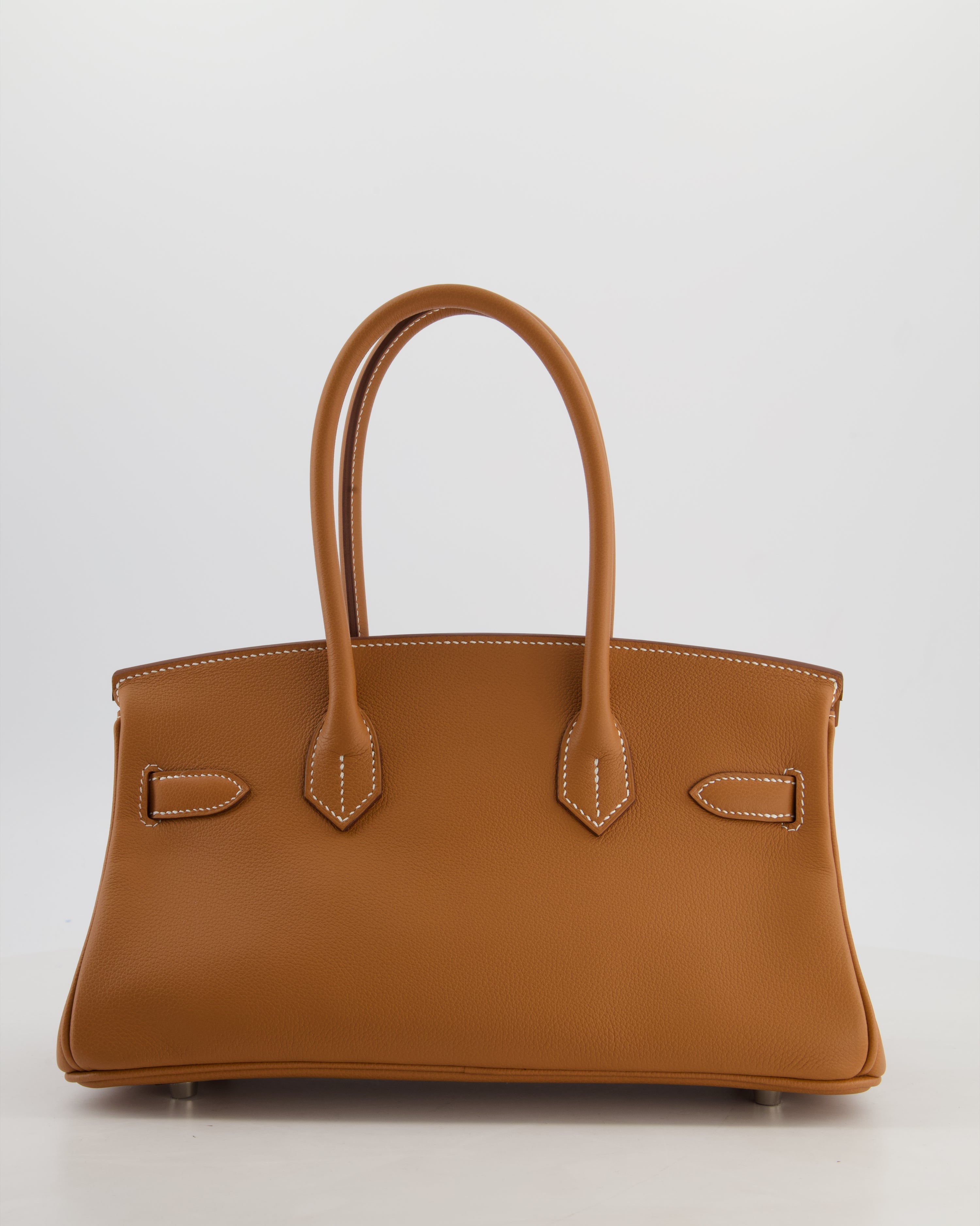 *RARE* Hermès Shoulder Birkin Light 29 Bag in Gold Evercolour Leather with Palladium Hardware