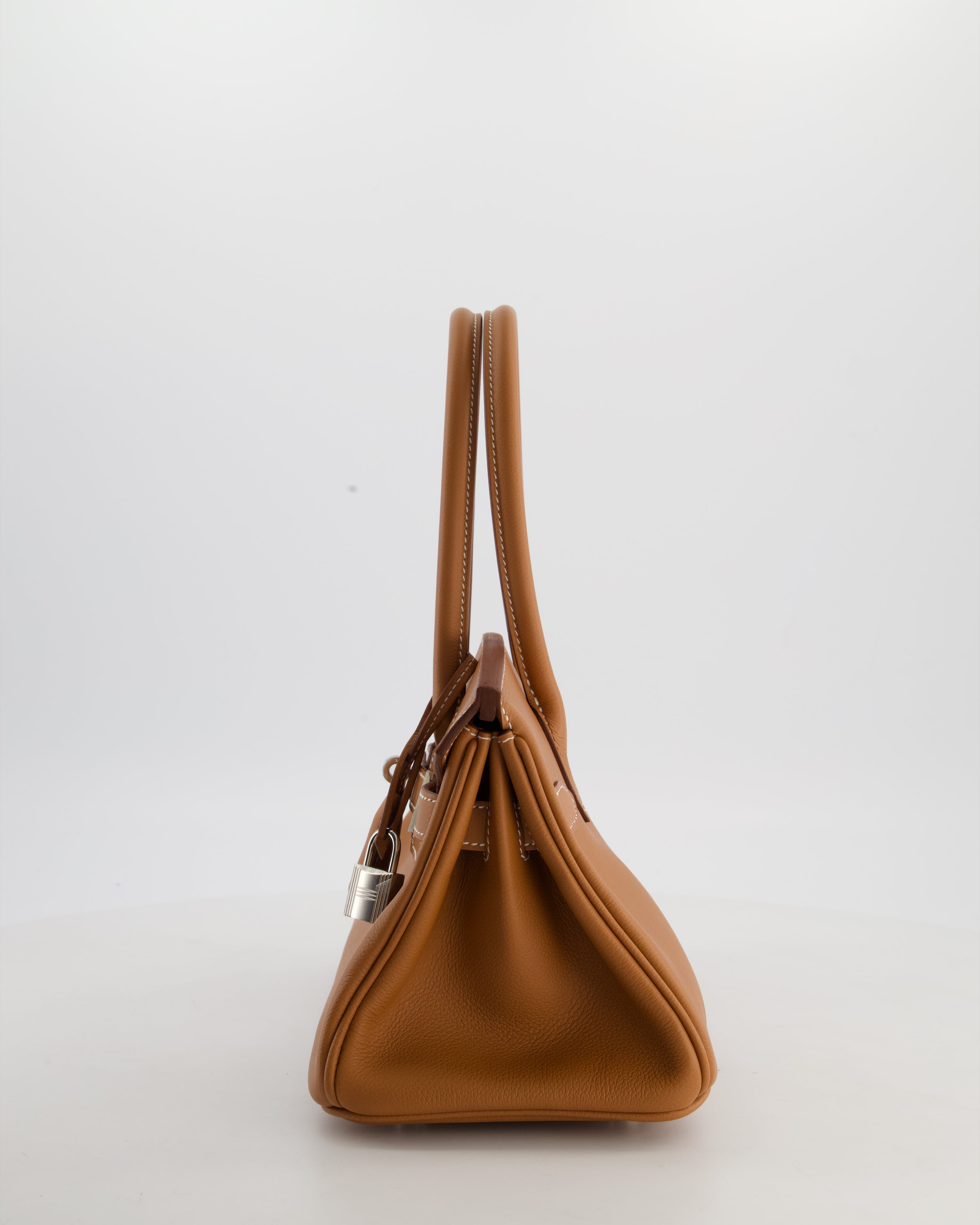 *RARE* Hermès Shoulder Birkin Light 29 Bag in Gold Evercolour Leather with Palladium Hardware