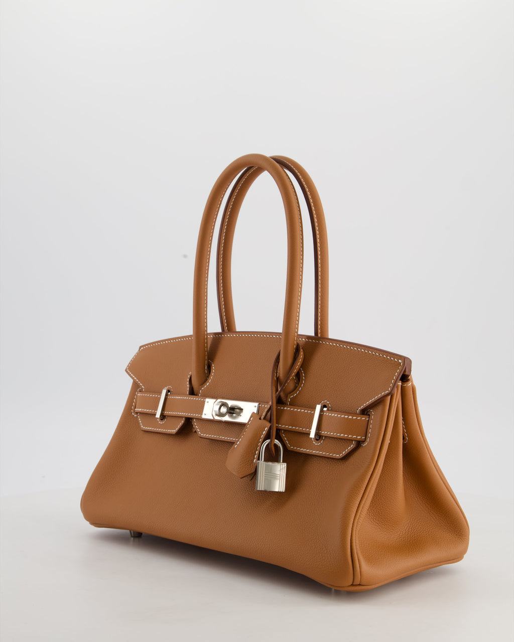 *RARE* Hermès Shoulder Birkin Light 29 Bag in Gold Evercolour Leather with Palladium Hardware