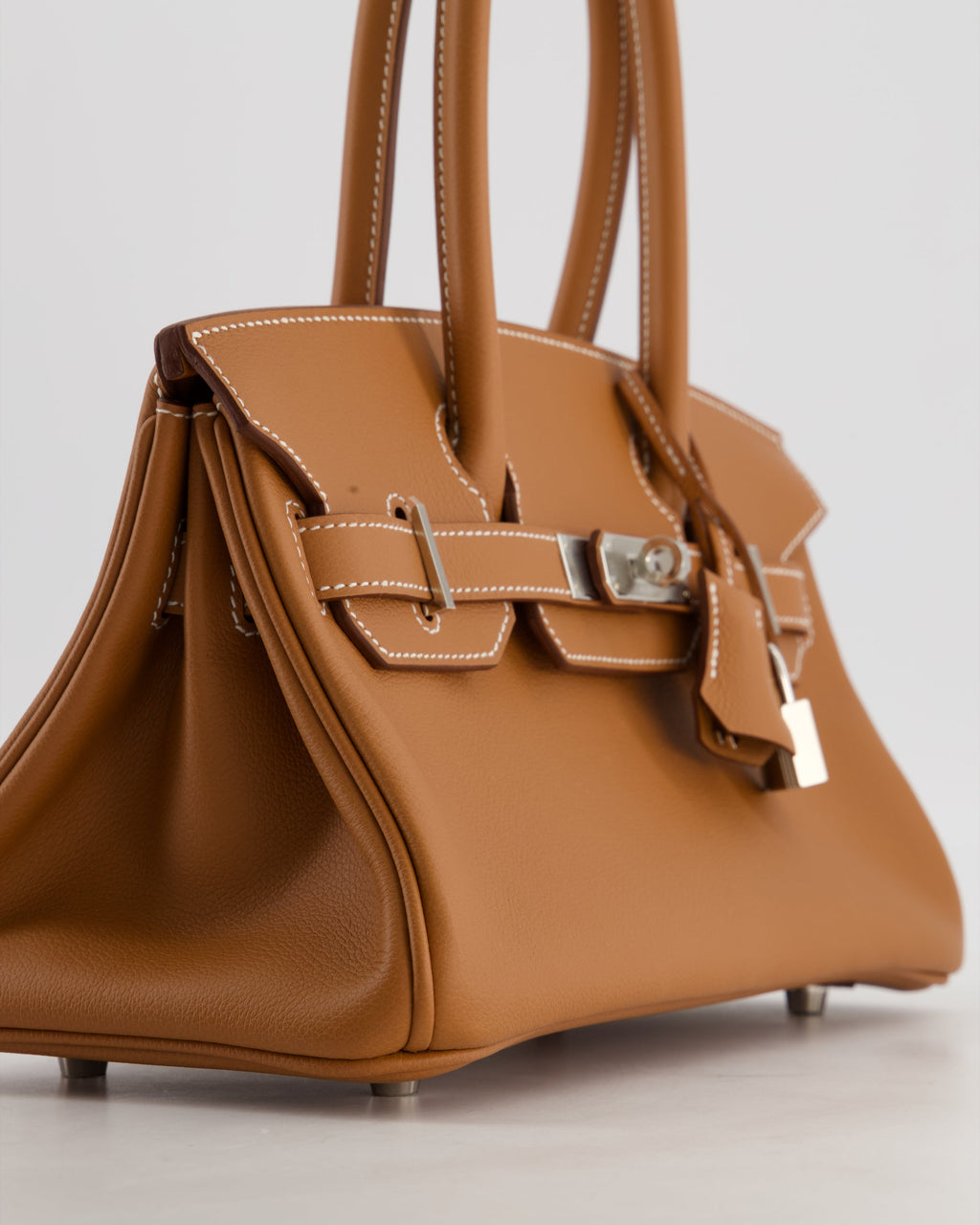 *RARE* Hermès Shoulder Birkin Light 29 Bag in Gold Evercolour Leather with Palladium Hardware