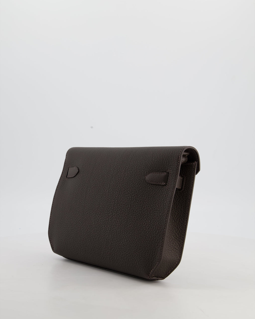 *RARE* Hermès Kelly Depeches 25 Bag in Bai Brun Togo Leather with Palladium Hardware
