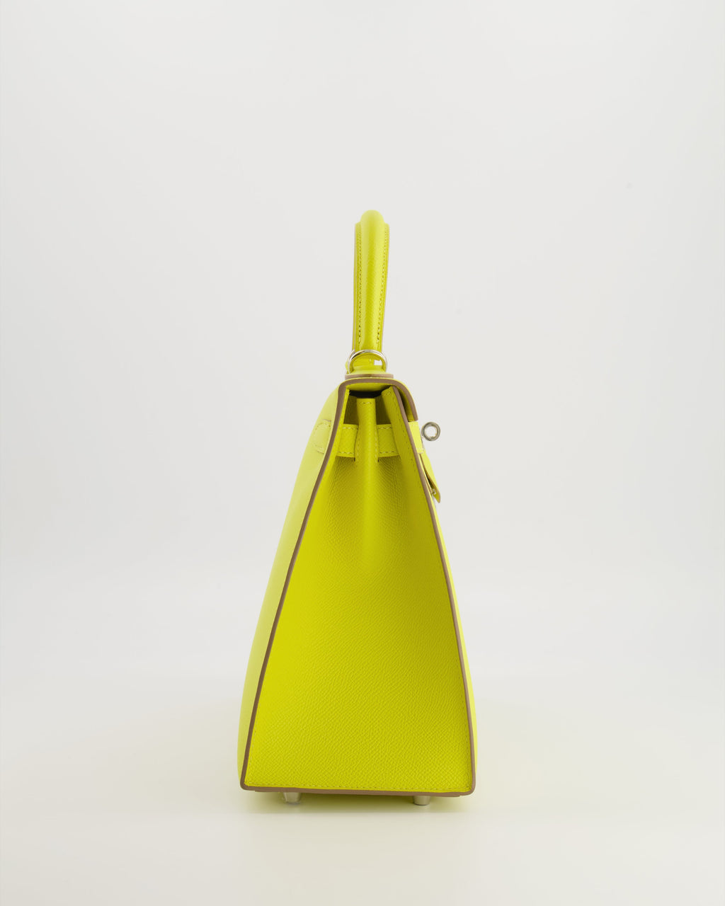 Hermès Kelly 28 Sellier Bag in Lime Epsom Leather with Palladium Hardware
