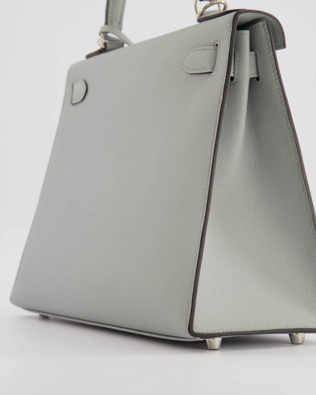 Hermès Kelly 28 Sellier Bag in Bleu Glacier Epsom Leather with Palladium Hardware