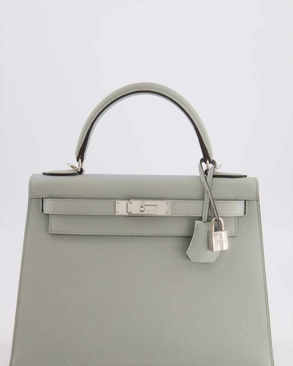 Hermès Kelly 28 Sellier Bag in Bleu Glacier Epsom Leather with Palladium Hardware