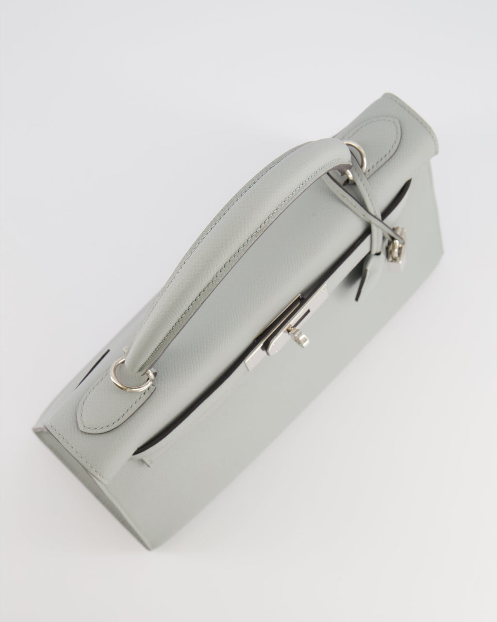 Hermès Kelly 28 Sellier Bag in Bleu Glacier Epsom Leather with Palladium Hardware