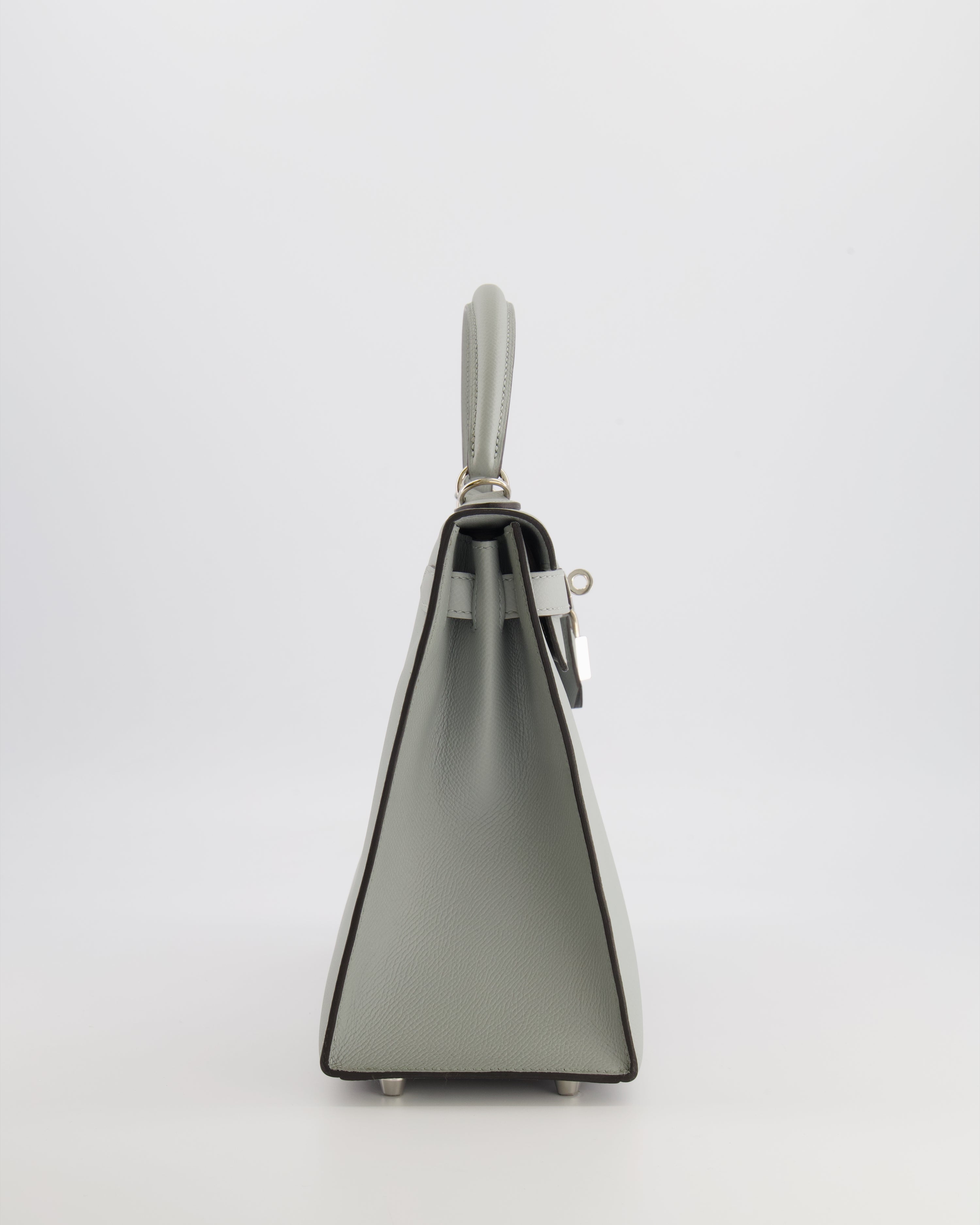 Hermès Kelly 28 Sellier Bag in Bleu Glacier Epsom Leather with Palladium Hardware