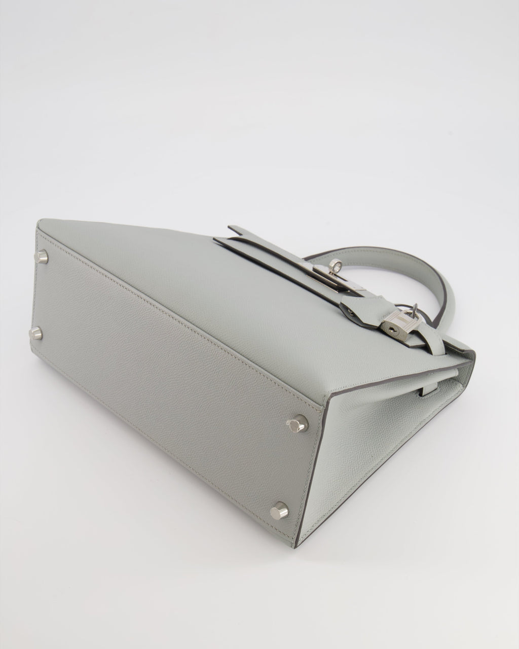Hermès Kelly 28 Sellier Bag in Bleu Glacier Epsom Leather with Palladium Hardware