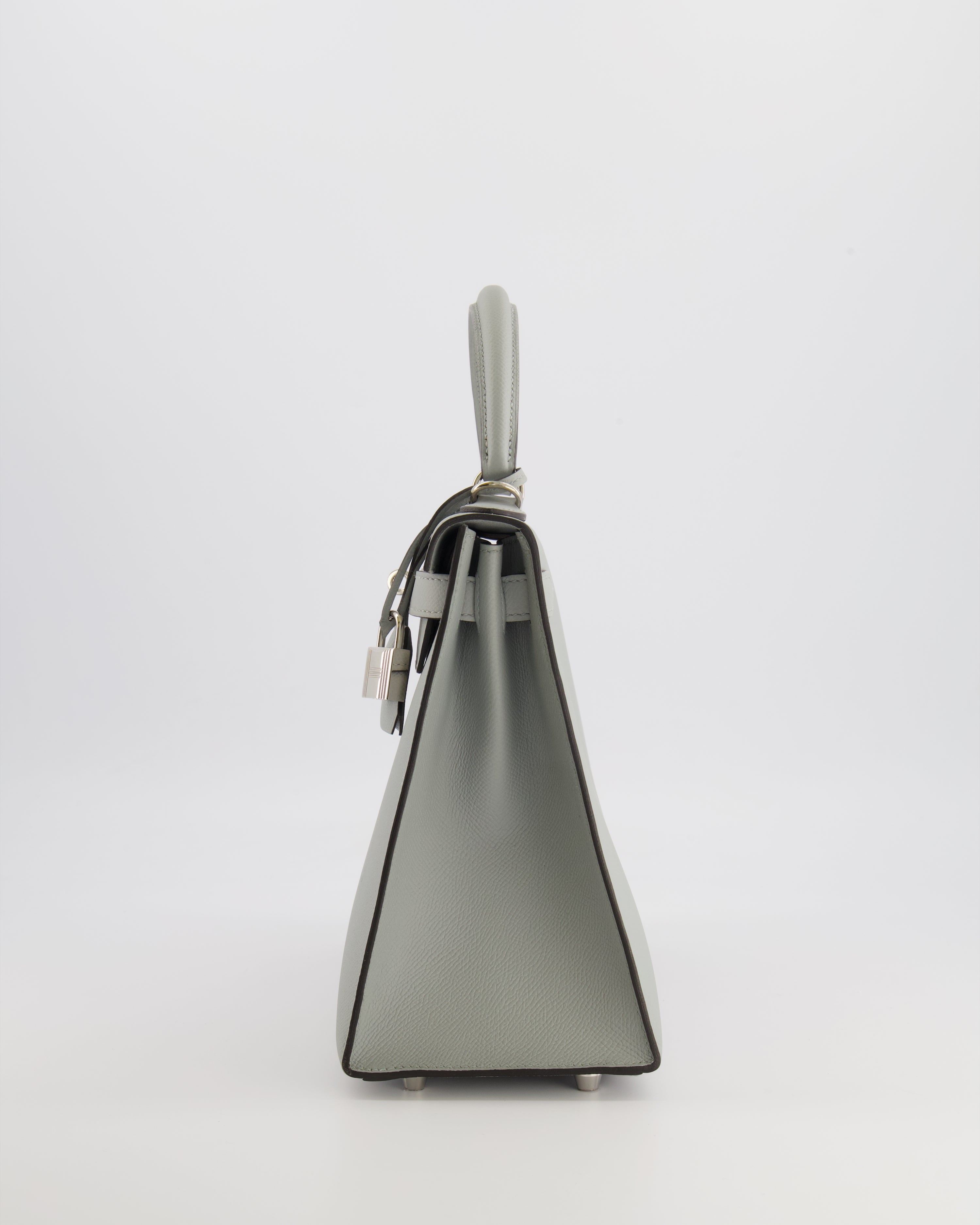 Hermès Kelly 28 Sellier Bag in Bleu Glacier Epsom Leather with Palladium Hardware