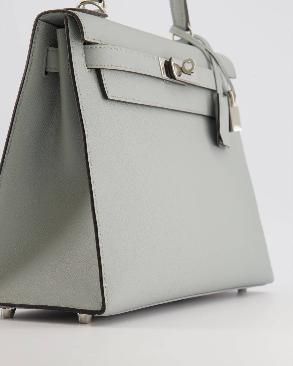 Hermès Kelly 28 Sellier Bag in Bleu Glacier Epsom Leather with Palladium Hardware