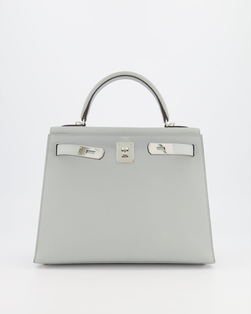 Hermès Kelly 28 Sellier Bag in Bleu Glacier Epsom Leather with Palladium Hardware
