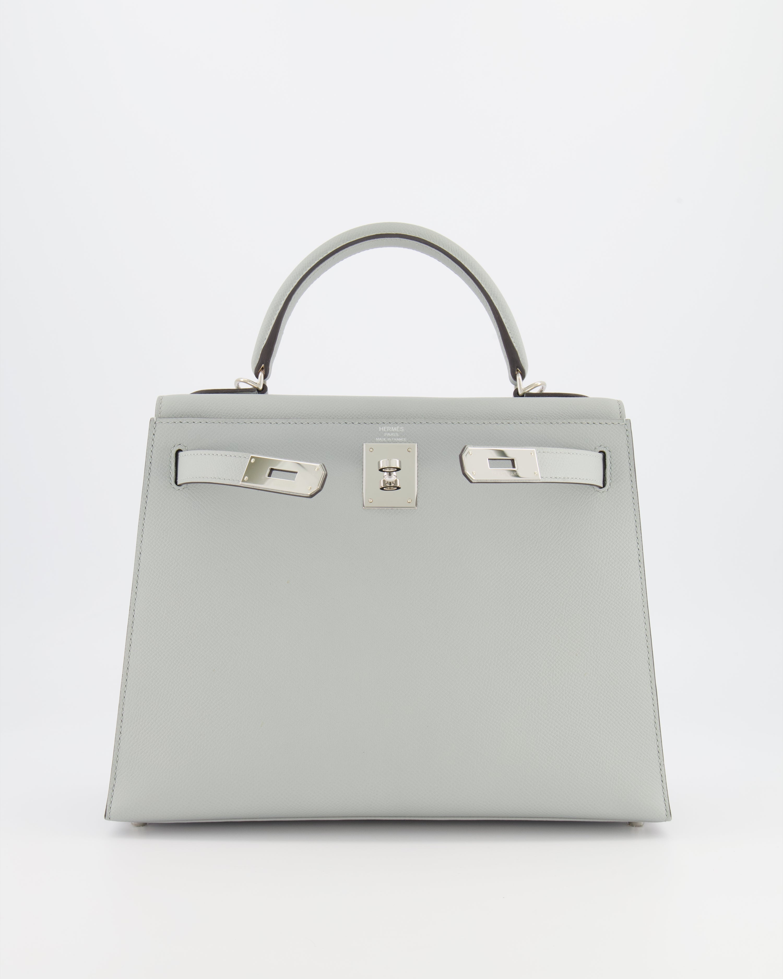 Hermès Kelly 28 Sellier Bag in Bleu Glacier Epsom Leather with Palladium Hardware