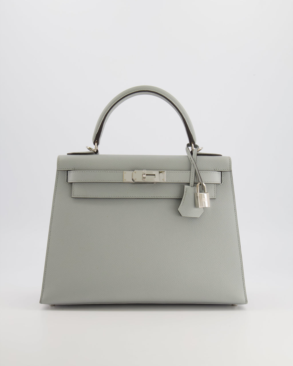 Hermès Kelly 28 Sellier Bag in Bleu Glacier Epsom Leather with Palladium Hardware