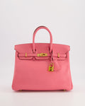 Hermès Birkin 25 Retourne Bag in Rose D'Été Swift Leather with Gold Hardware
