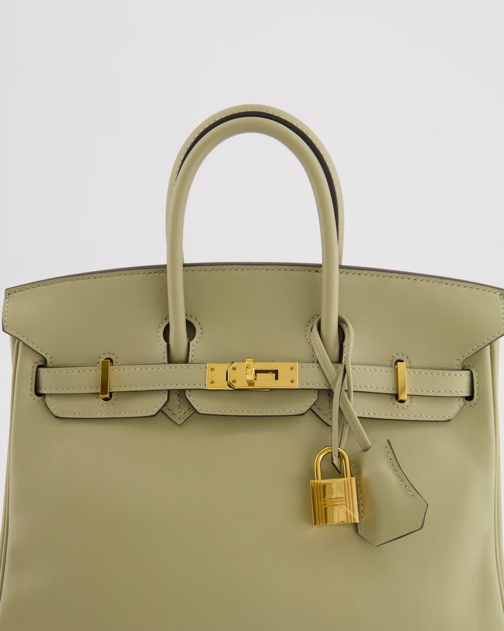 Hermès Birkin 25 Retourne Bag in Sauge Swift Leather with Gold Hardware
