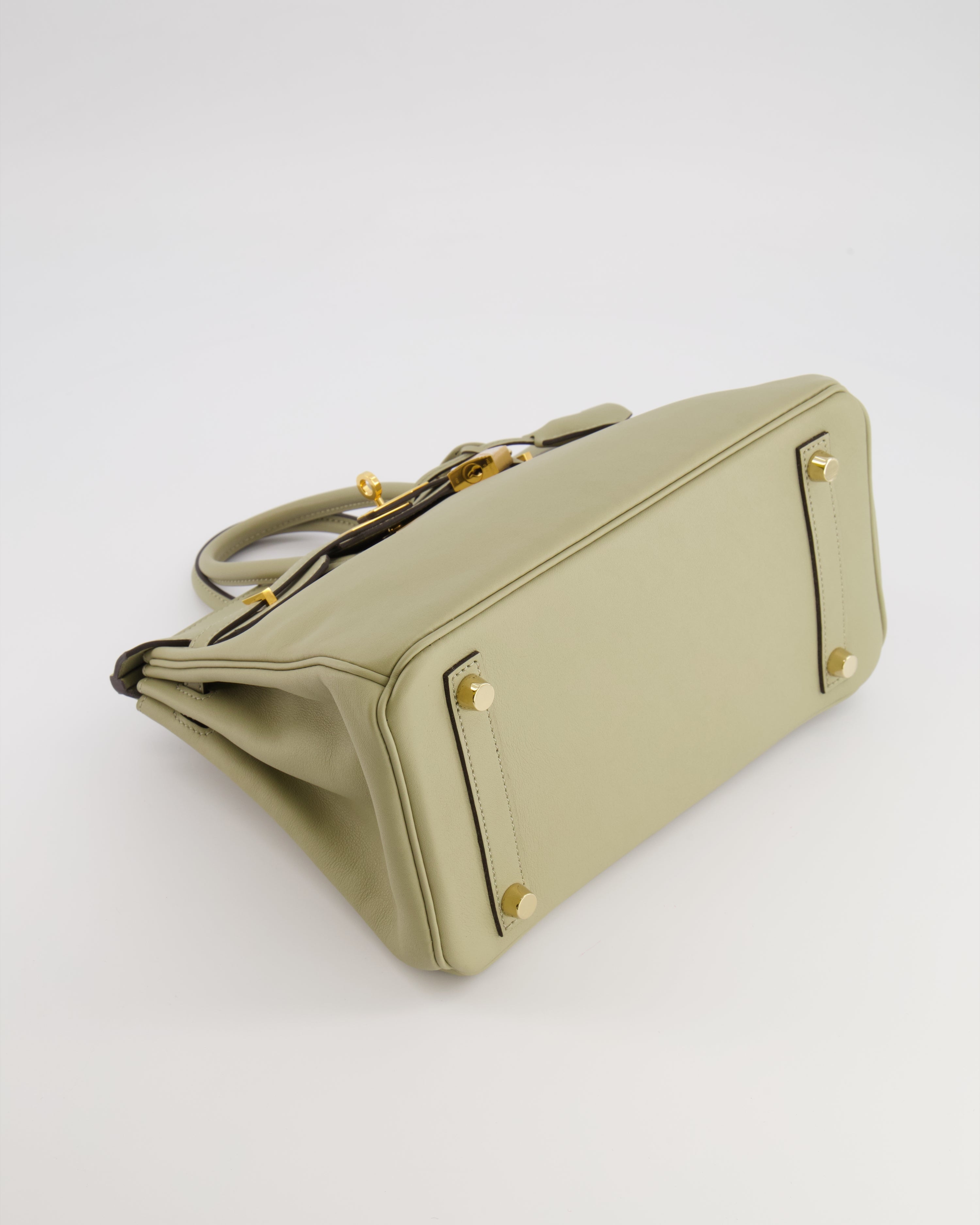 Hermès Birkin 25 Retourne Bag in Sauge Swift Leather with Gold Hardware