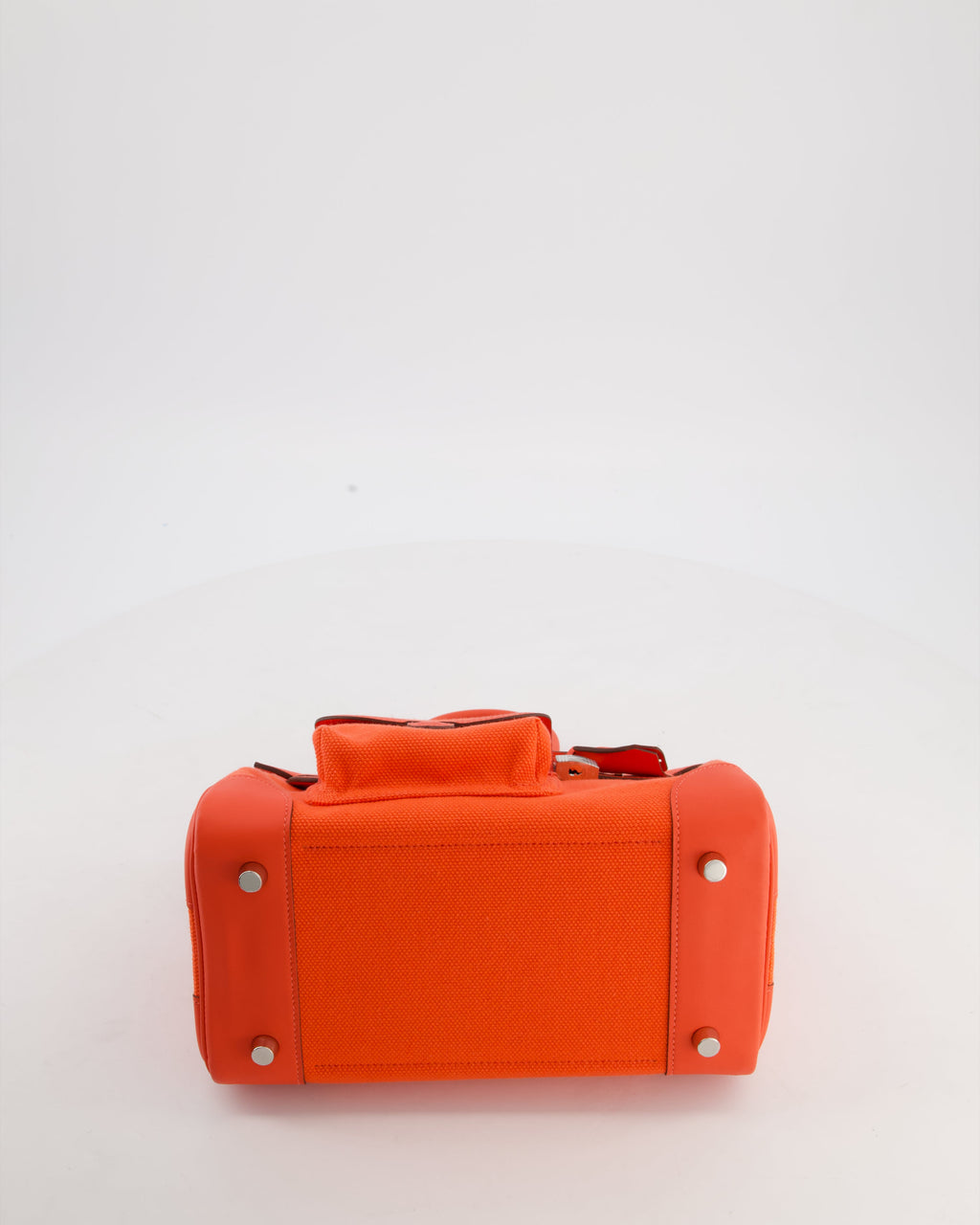 *SUPER HOT & RARE* Hermès Birkin 25 Cargo Bag in Orange Field Toile Goeland and Orange Field Swift Leather with Palladium Hardware
