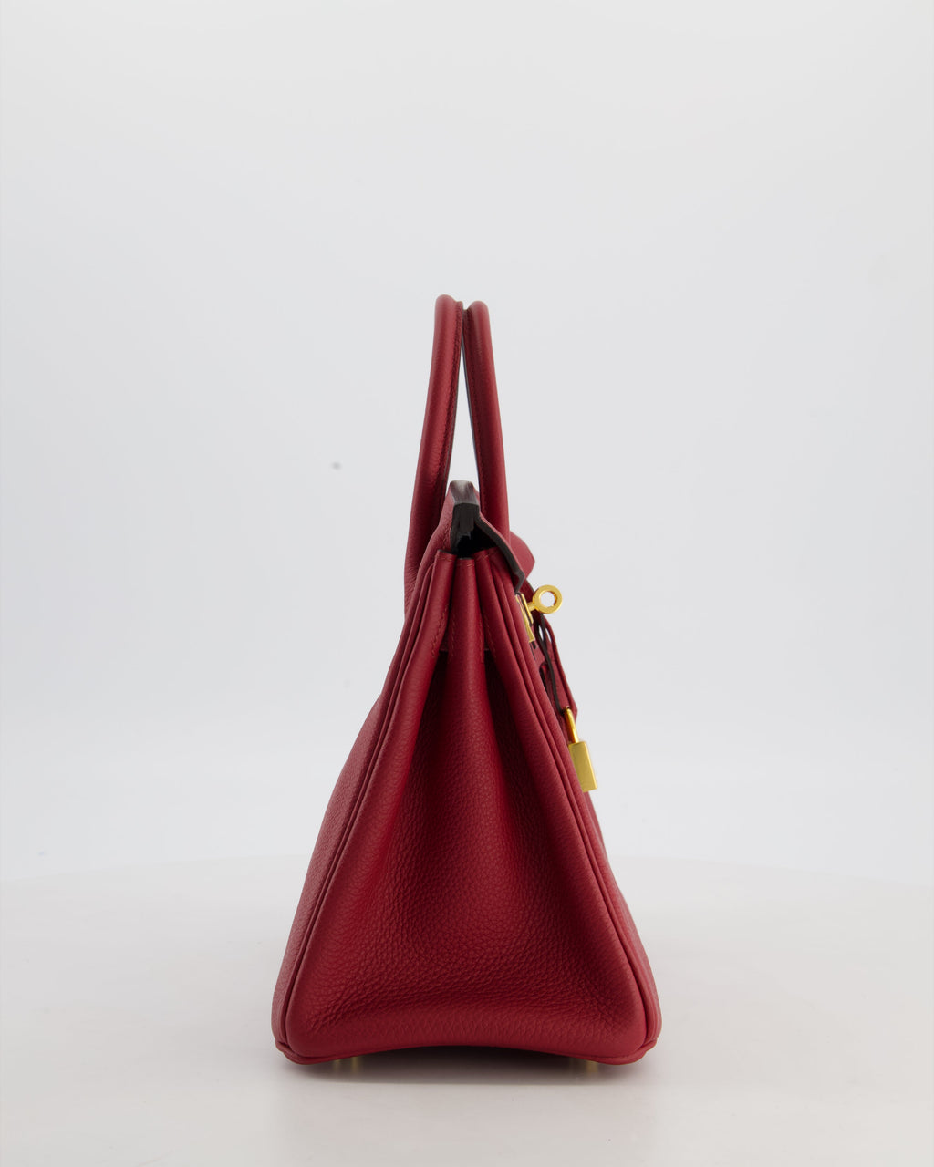 Hermès Birkin 25 Retourne Bag in Rouge Grenat Togo Leather with Gold Hardware