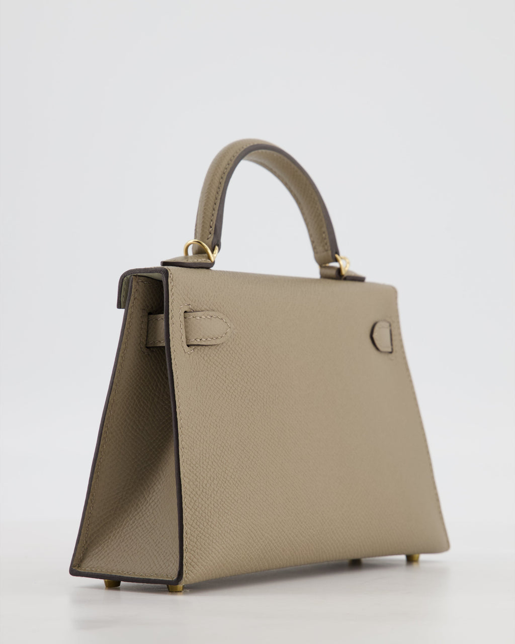 *SUPER RARE* Hermès HSS Mini Kelly II 20 Bag in Gris Tourterelle & Gris Perle Interior Epsom Leather with Permabrass Hardware