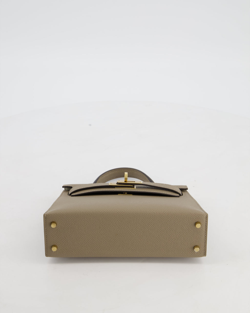 *SUPER RARE* Hermès HSS Mini Kelly II 20 Bag in Gris Tourterelle & Gris Perle Interior Epsom Leather with Permabrass Hardware