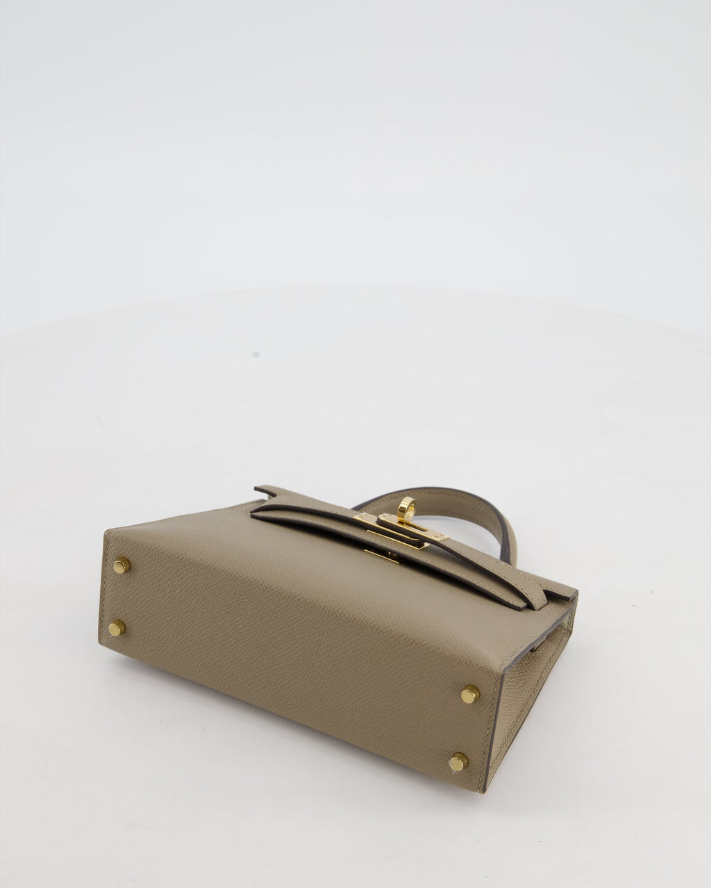 *SUPER RARE* Hermès HSS Mini Kelly II 20 Bag in Gris Tourterelle & Gris Perle Interior Epsom Leather with Permabrass Hardware