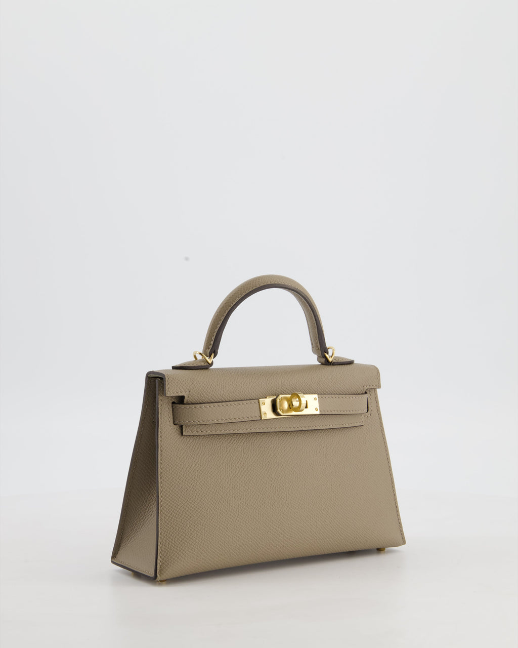 *SUPER RARE* Hermès HSS Mini Kelly II 20 Bag in Gris Tourterelle & Gris Perle Interior Epsom Leather with Permabrass Hardware