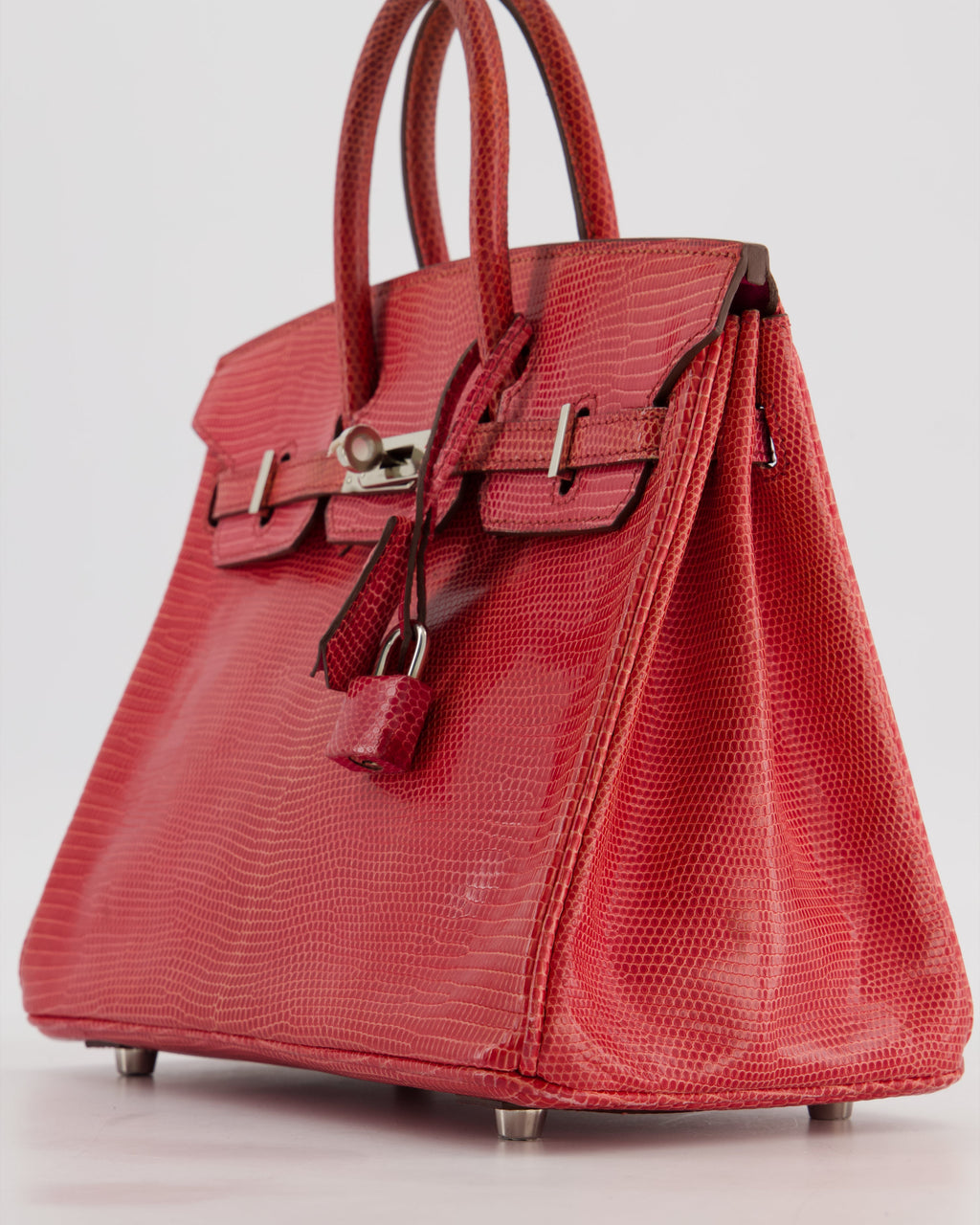 *HOT* Hermès Birkin 25 Verso Retourne Bag in Bougainvillea Lizard Niloticus Leather, Rose Shocking Interior with Palladium Hardware